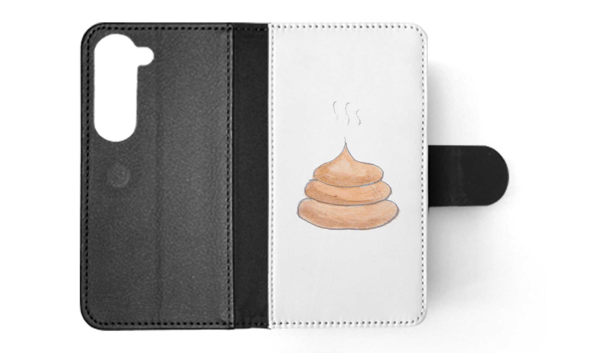 FLIP CASE FOR SAMSUNG GALAXY|CUTE DOG POO SKETCH ART DRAWING - Picture 34 of 120
