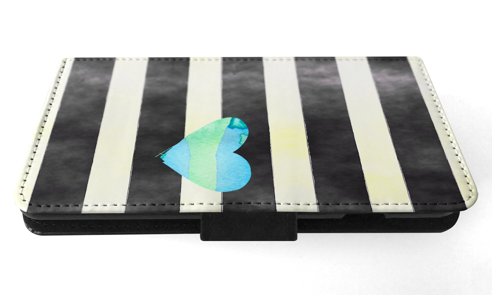 FLIP CASE FOR SAMSUNG GALAXY|STRIPES TEAL HEART PATTERN - Bild 108 von 120