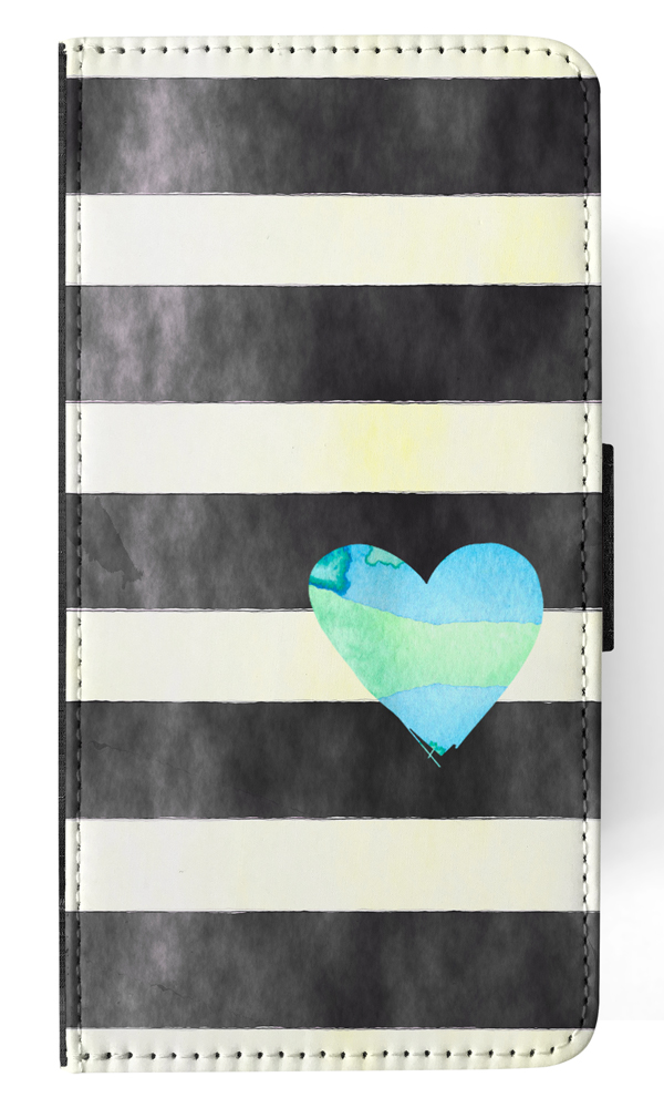 FLIP CASE FOR SAMSUNG GALAXY|STRIPES TEAL HEART PATTERN - Bild 82 von 120