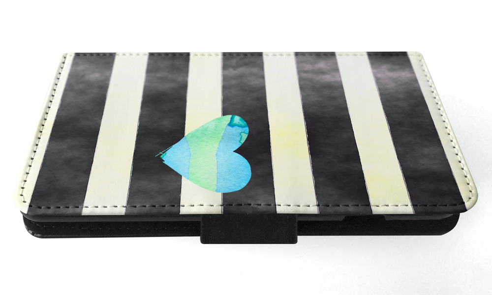 FLIP CASE FOR SAMSUNG GALAXY|STRIPES TEAL HEART PATTERN - Bild 93 von 120