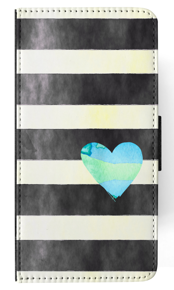 FLIP CASE FOR SAMSUNG GALAXY|STRIPES TEAL HEART PATTERN - Bild 72 von 120