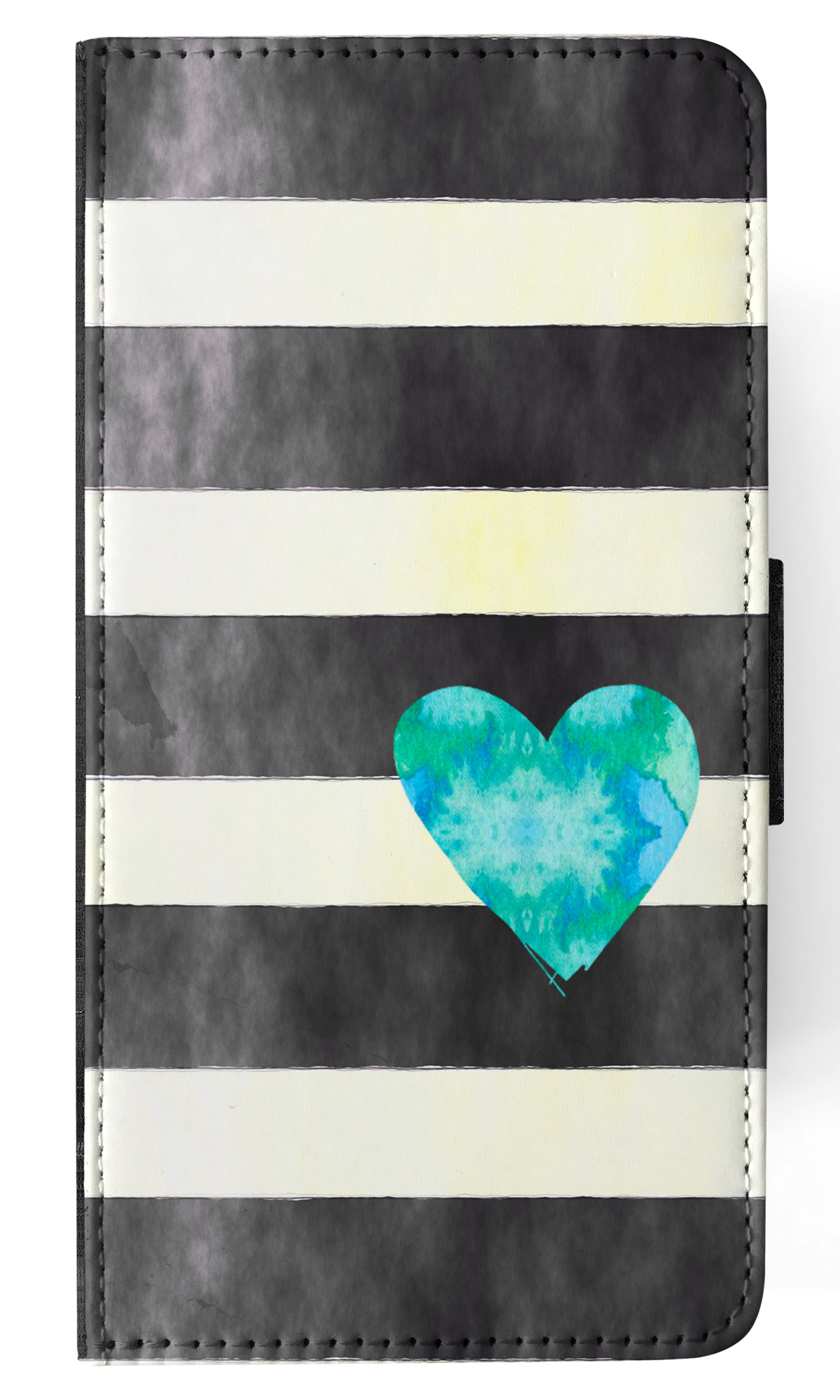 FLIP CASE FOR SAMSUNG GALAXY|STRIPES TEAL HEART PATTERN - Bild 12 von 120