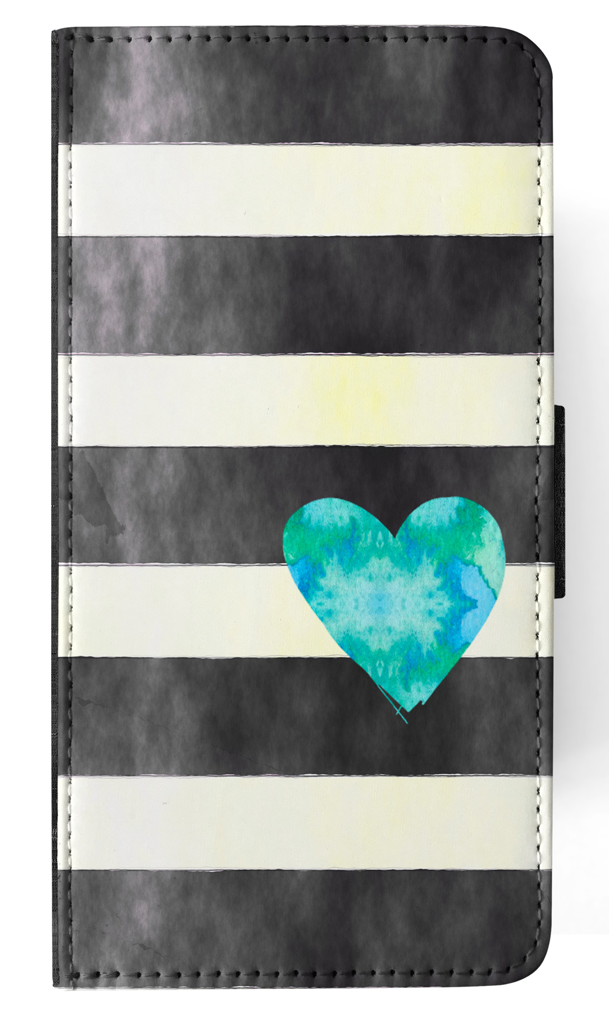 FLIP CASE FOR SAMSUNG GALAXY|STRIPES TEAL HEART PATTERN - Bild 7 von 120