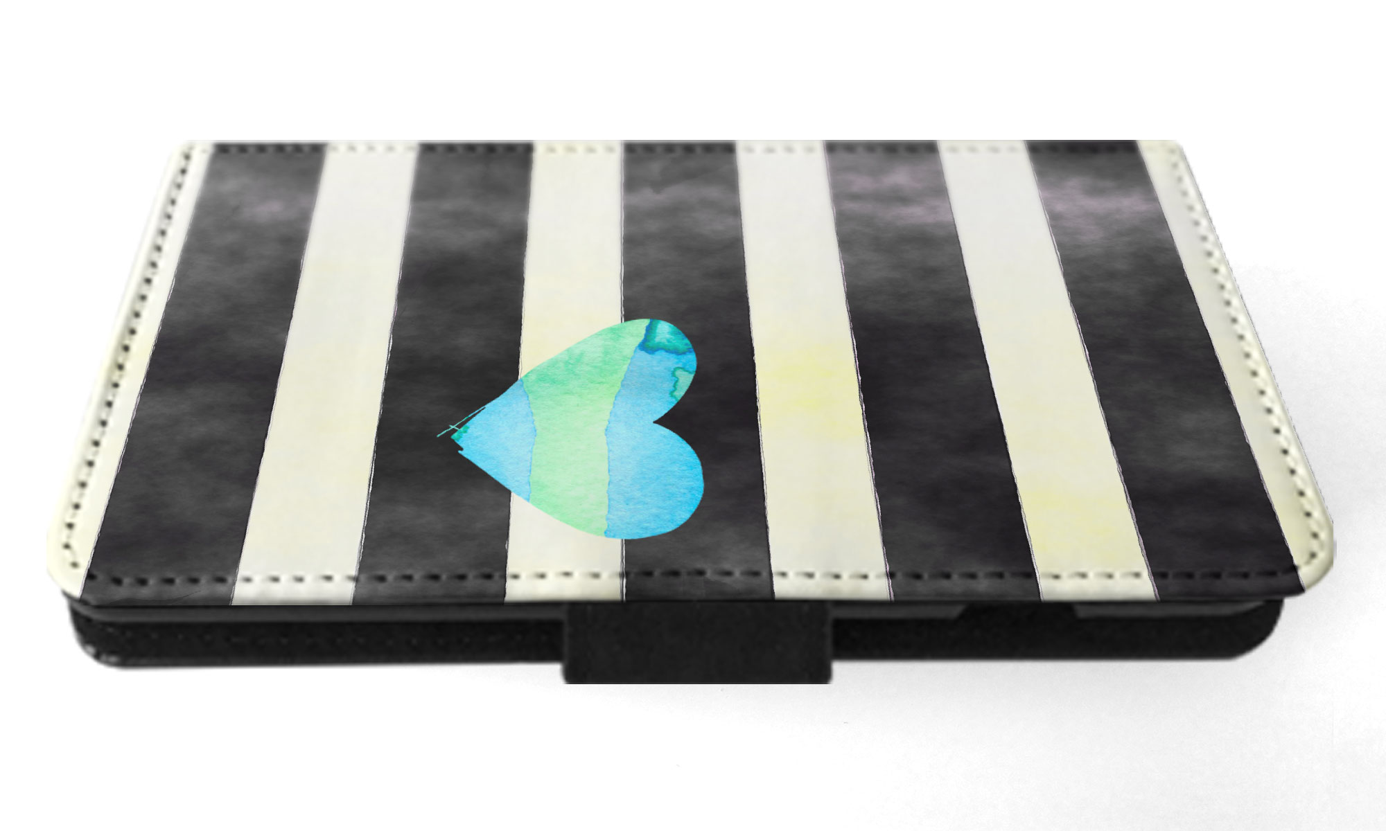 FLIP CASE FOR SAMSUNG GALAXY|STRIPES TEAL HEART PATTERN - Bild 28 von 120