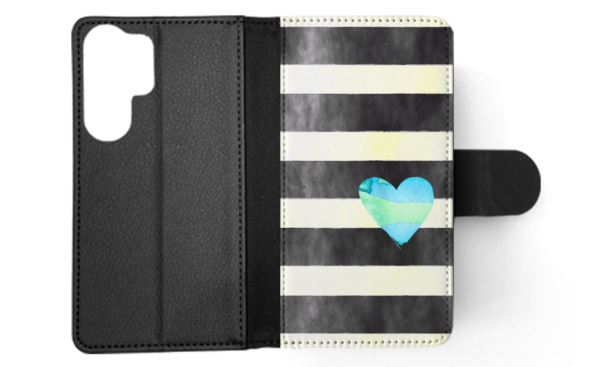 FLIP CASE FOR SAMSUNG GALAXY|STRIPES TEAL HEART PATTERN - Bild 24 von 120