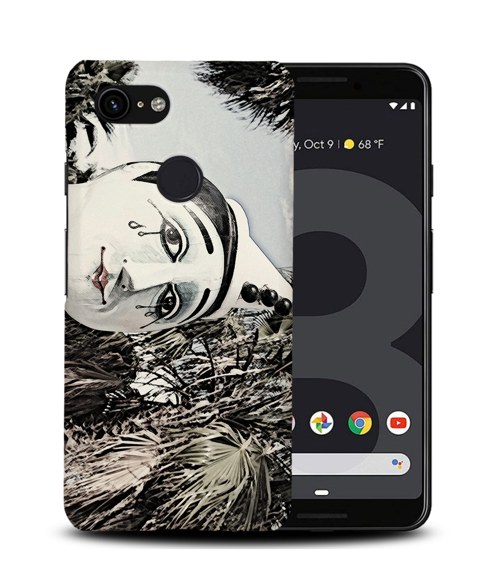 CASE COVER FOR GOOGLE PIXEL|FUNNY CLOWN HEAD SKETCH - Picture 7 of 11