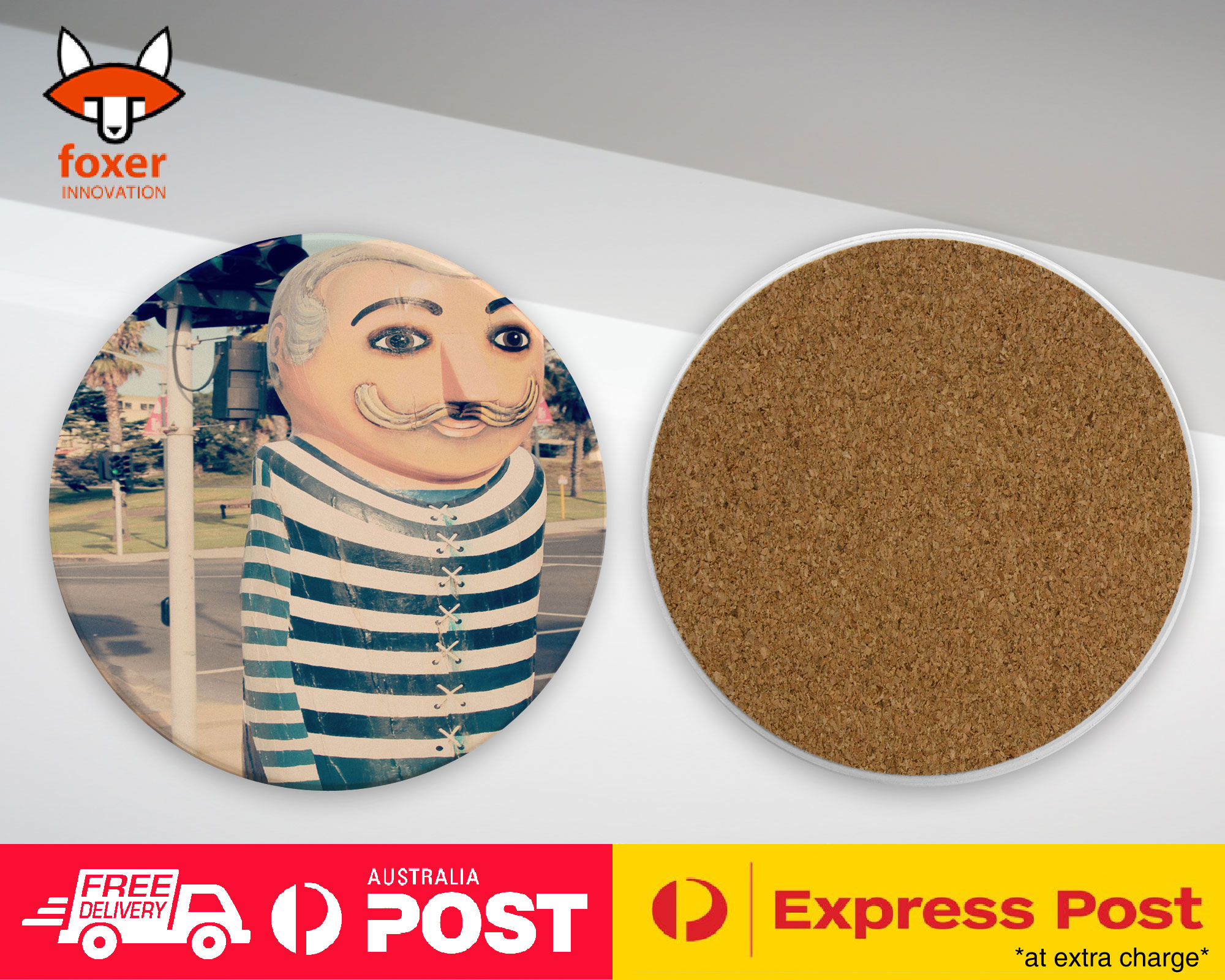 COASTER COFFEE DRINKING MAT|GEELONG CLOWN HARD