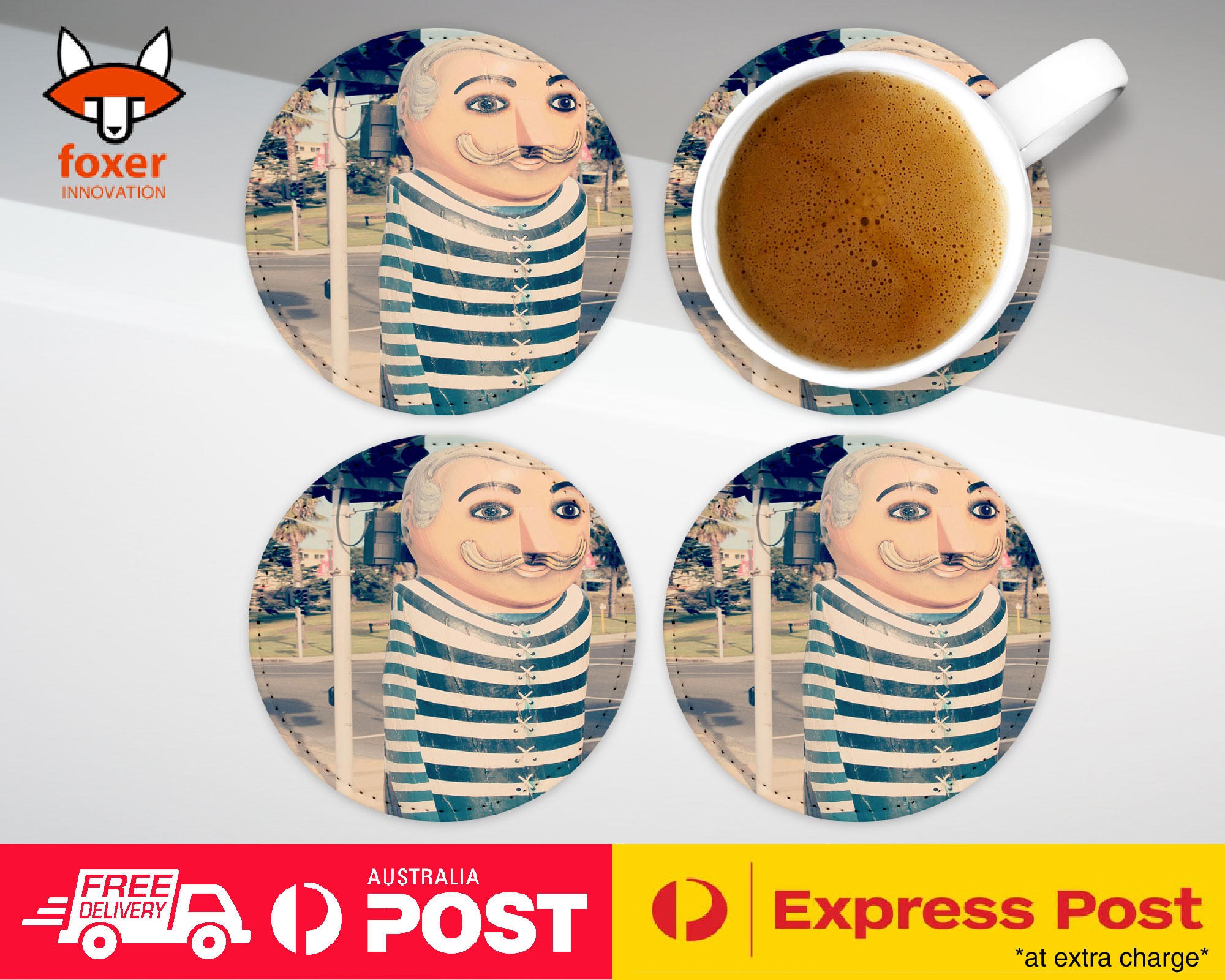COASTER COFFEE DRINKING MAT|GEELONG CLOWN HARD