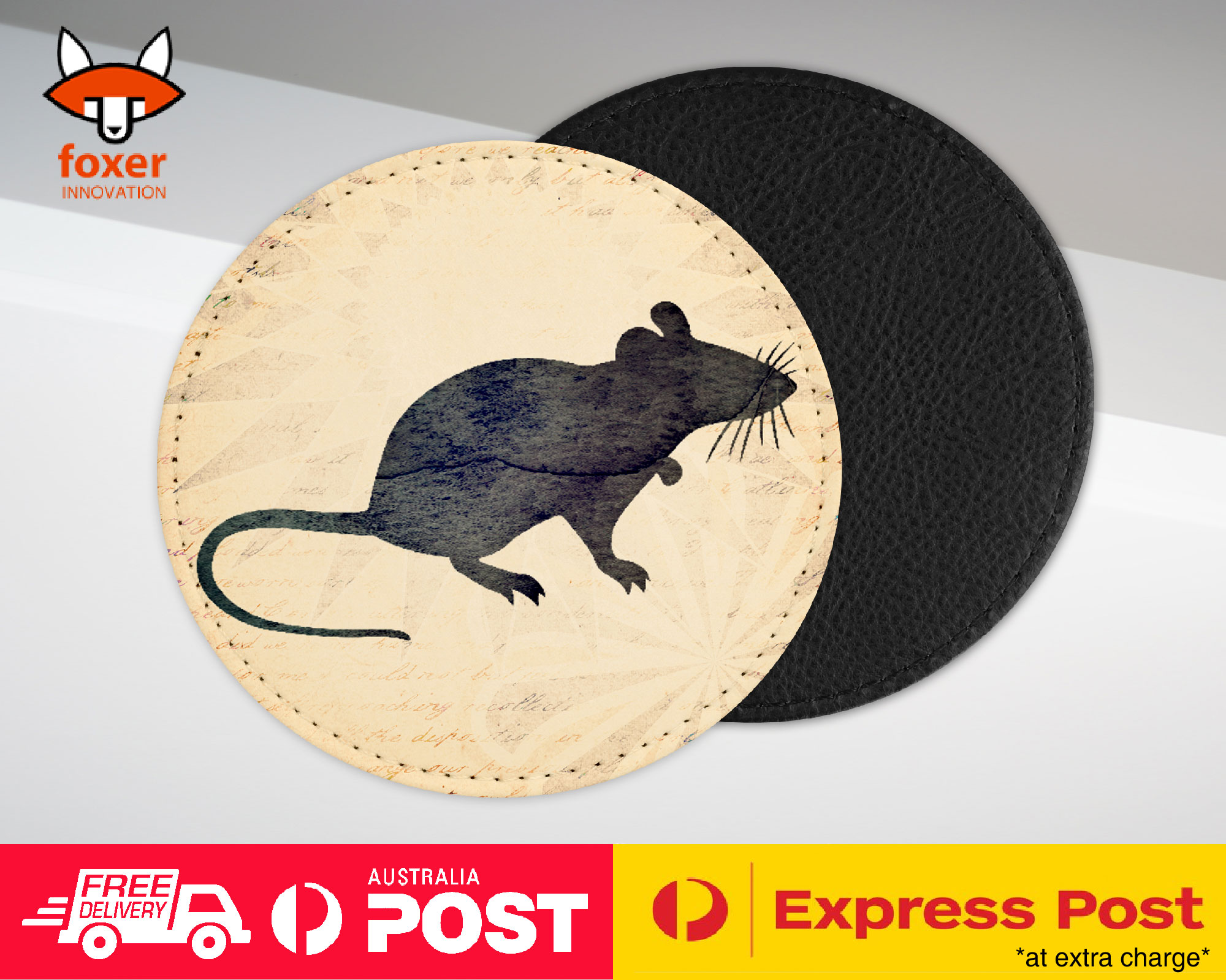 COASTER COFFEE DRINKING MAT|MOUSE WATERCOLOR ART