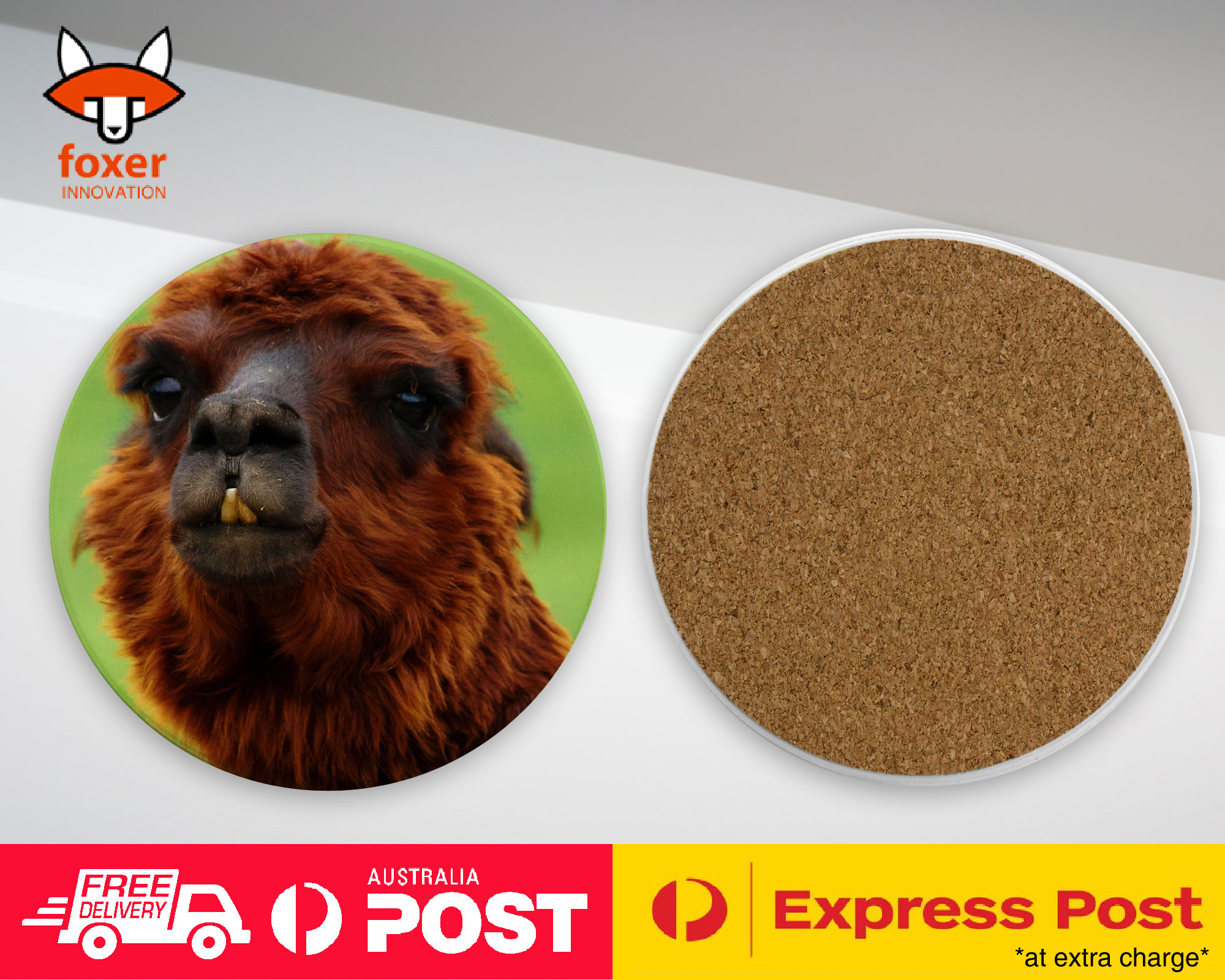 COASTER COFFEE DRINKING MAT|ALPACA LLAMA ANIMAL