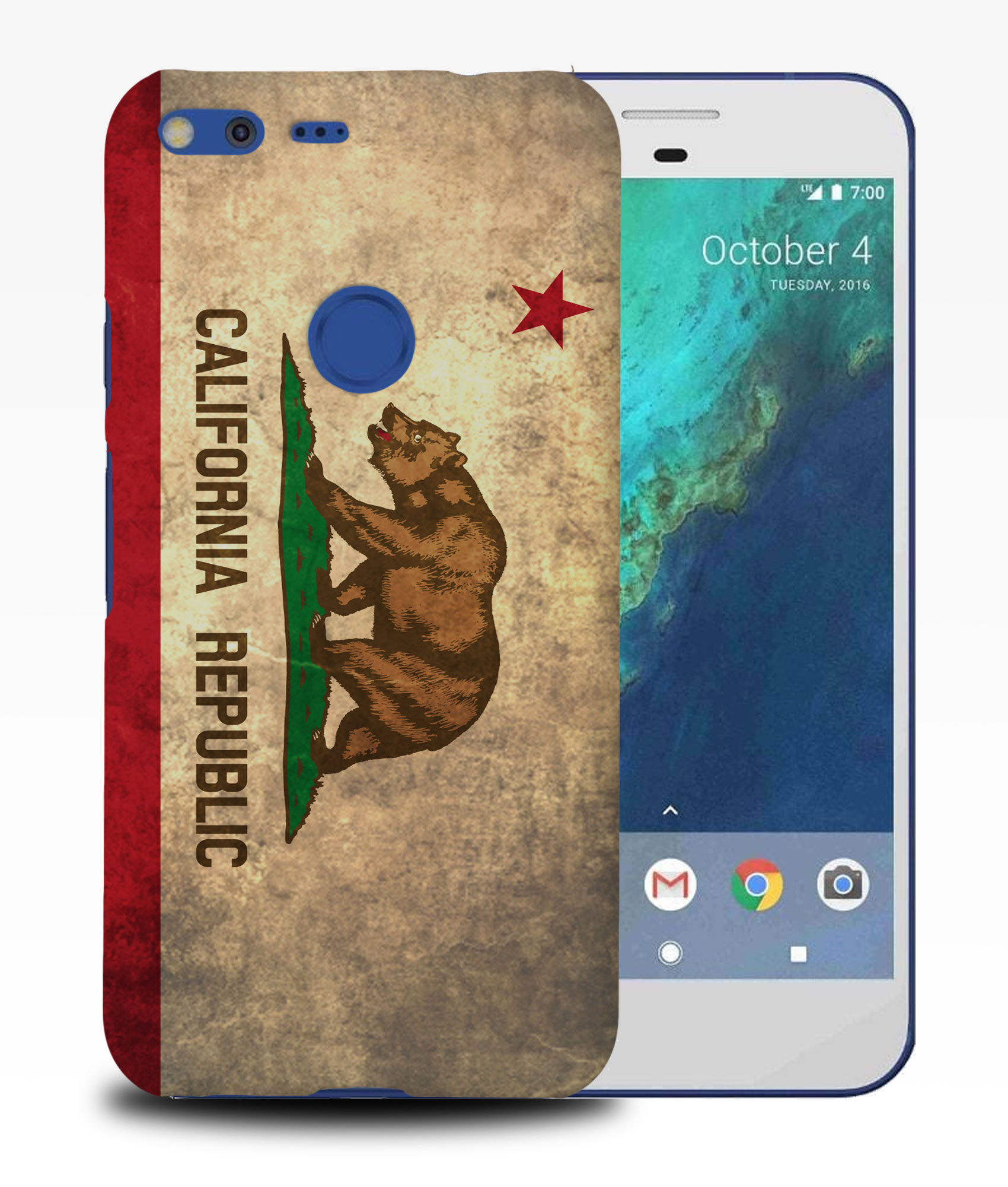 FUNDA FUNDA PARA GOOGLE PIXEL|CALIFORNIA BANDERA DEL ESTADO AMERICANO - Imagen 10 de 11