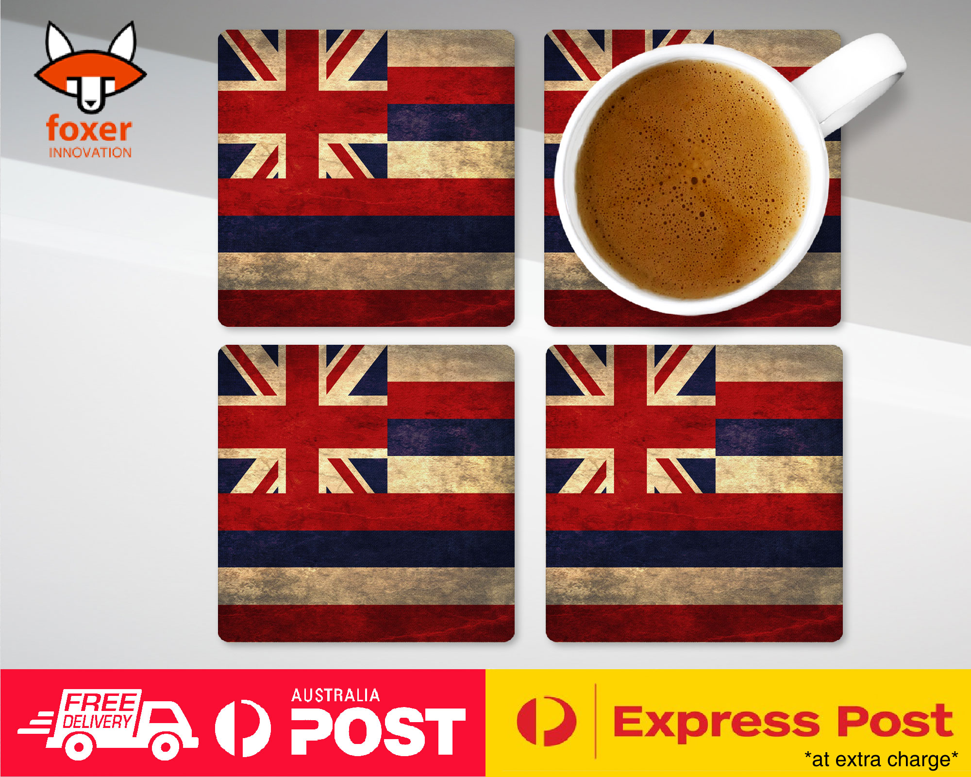 ALFOMBRA PARA BEBER CAFÉ MONTAÑA|BANDERA DEL ESTADO AMERICANO DE HAWAI - Imagen 13 de 21