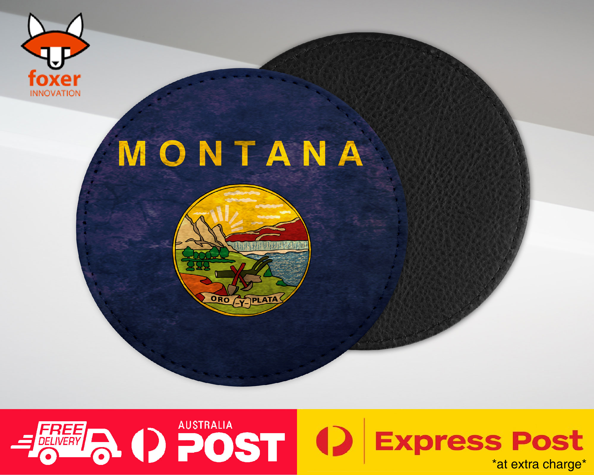 COASTER COFFEE DRINKING MAT|MONTANA US AMERICAN STATE FLAG