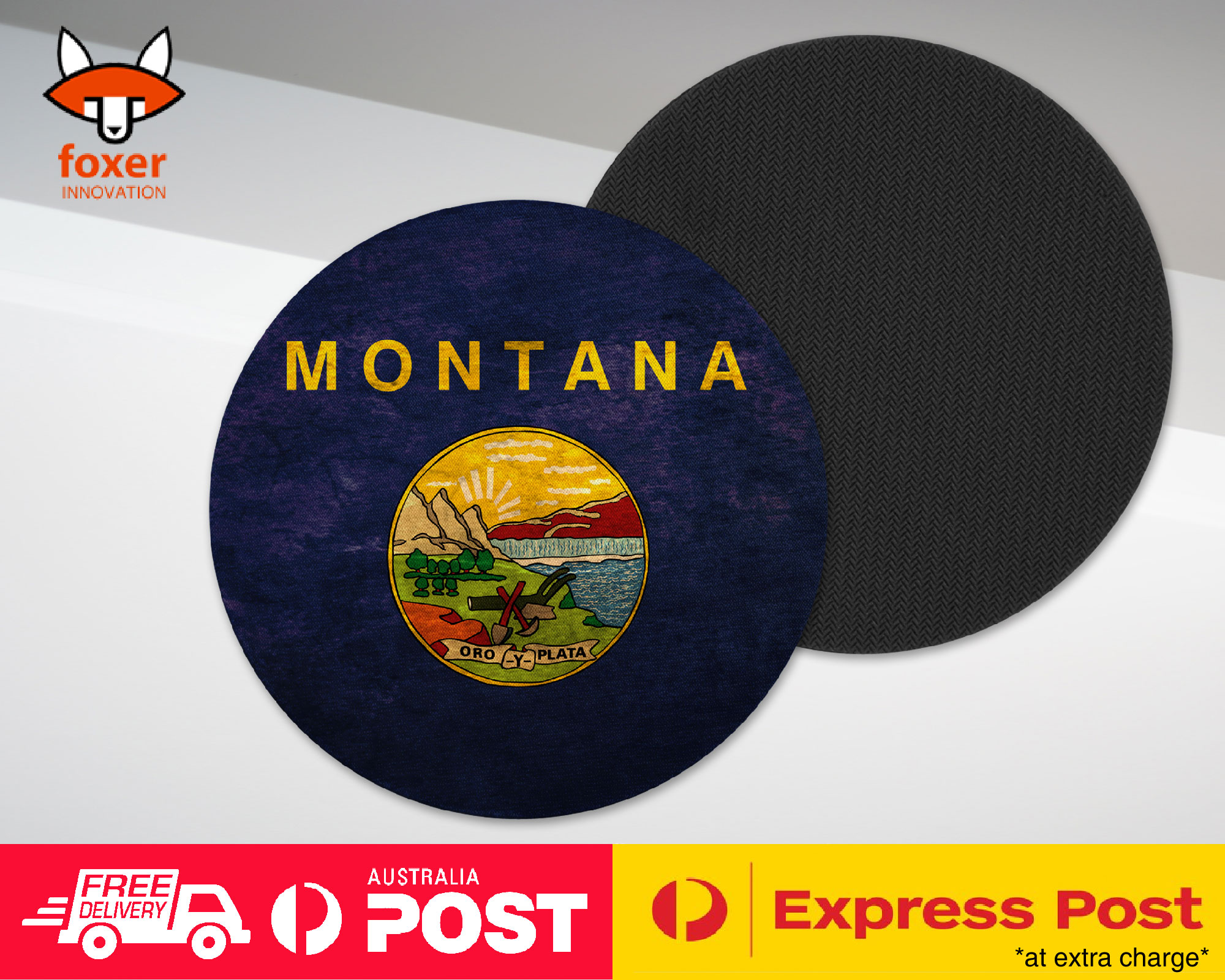 COASTER COFFEE DRINKING MAT|MONTANA US AMERICAN STATE FLAG