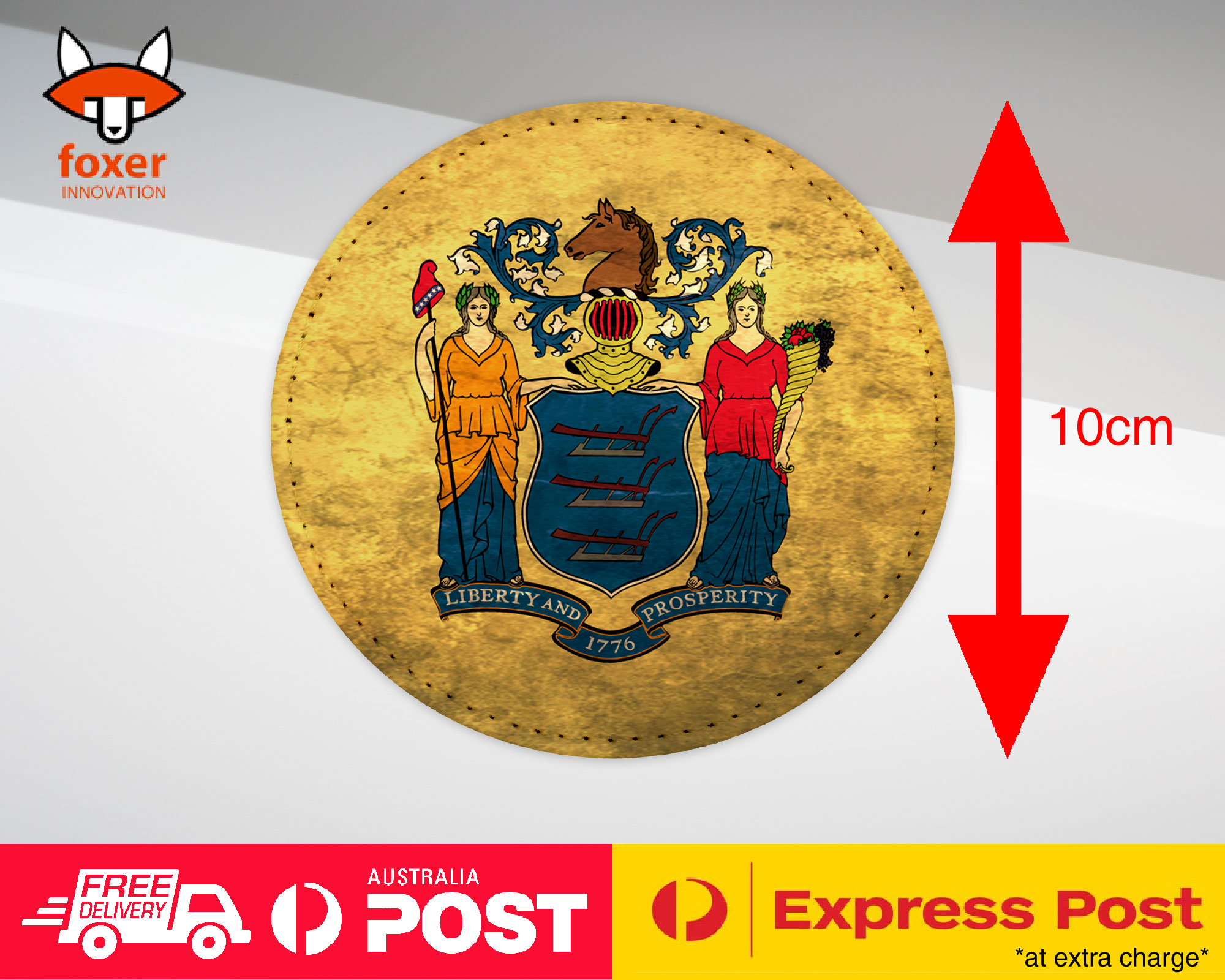 COASTER COFFEE DRINKING MAT|NEW JERSEY US AMERICAN STATE FLAG