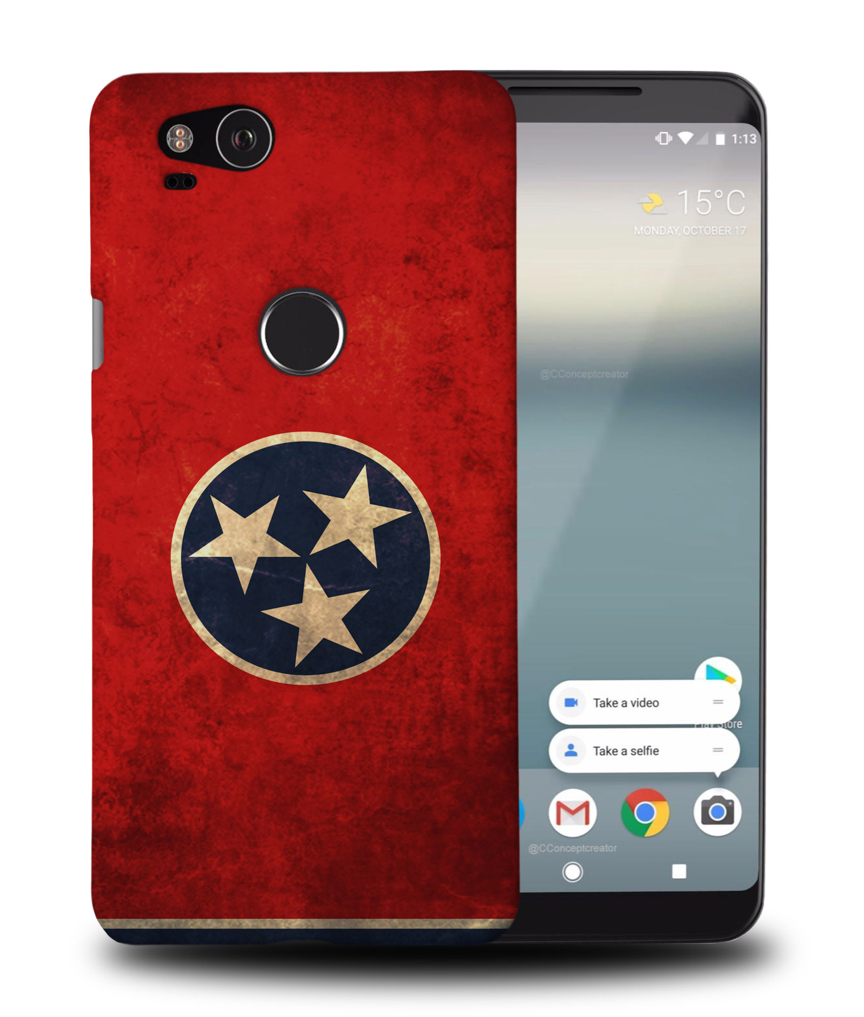CASE COVER FOR GOOGLE PIXEL|TENNESSEE US AMERICAN STATE FLAG - Foto 9 di 11