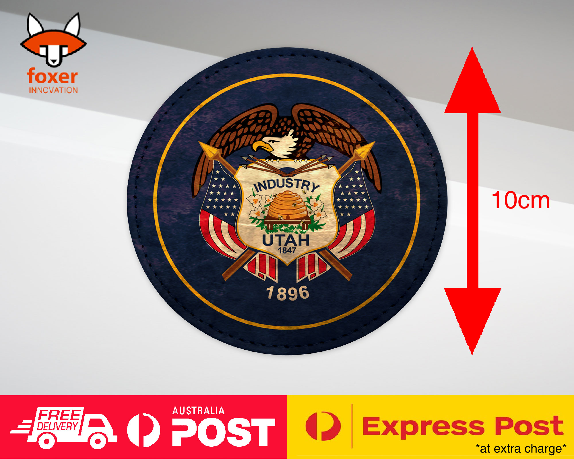 COASTER COFFEE DRINKING MAT|UTAH US AMERICAN STATE FLAG