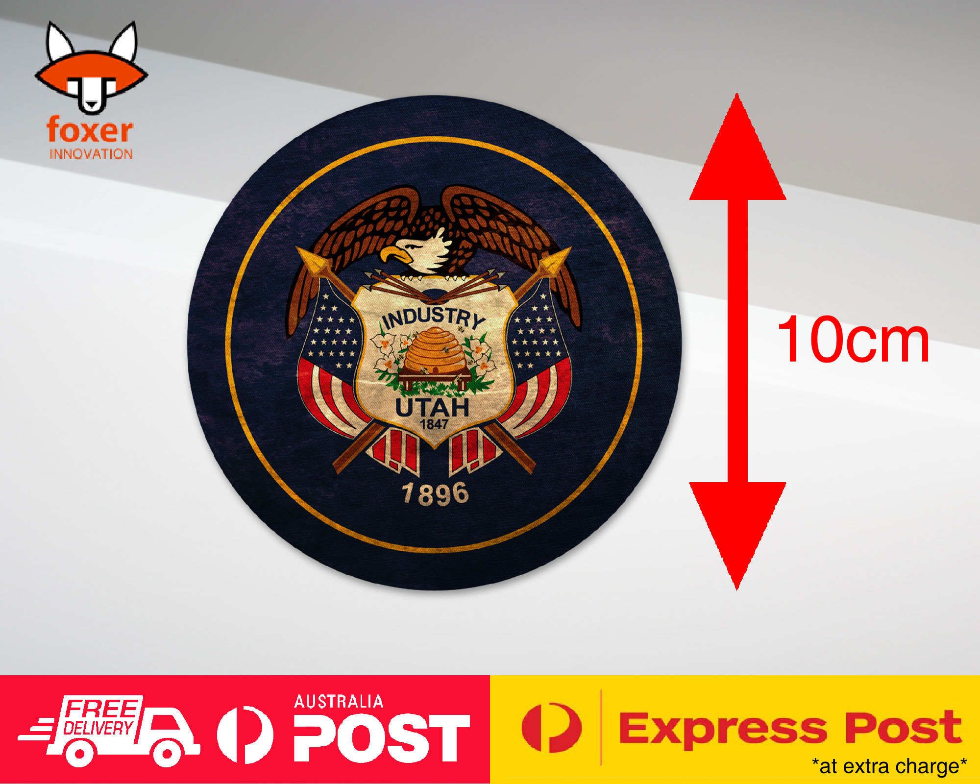 COASTER COFFEE DRINKING MAT|UTAH US AMERICAN STATE FLAG