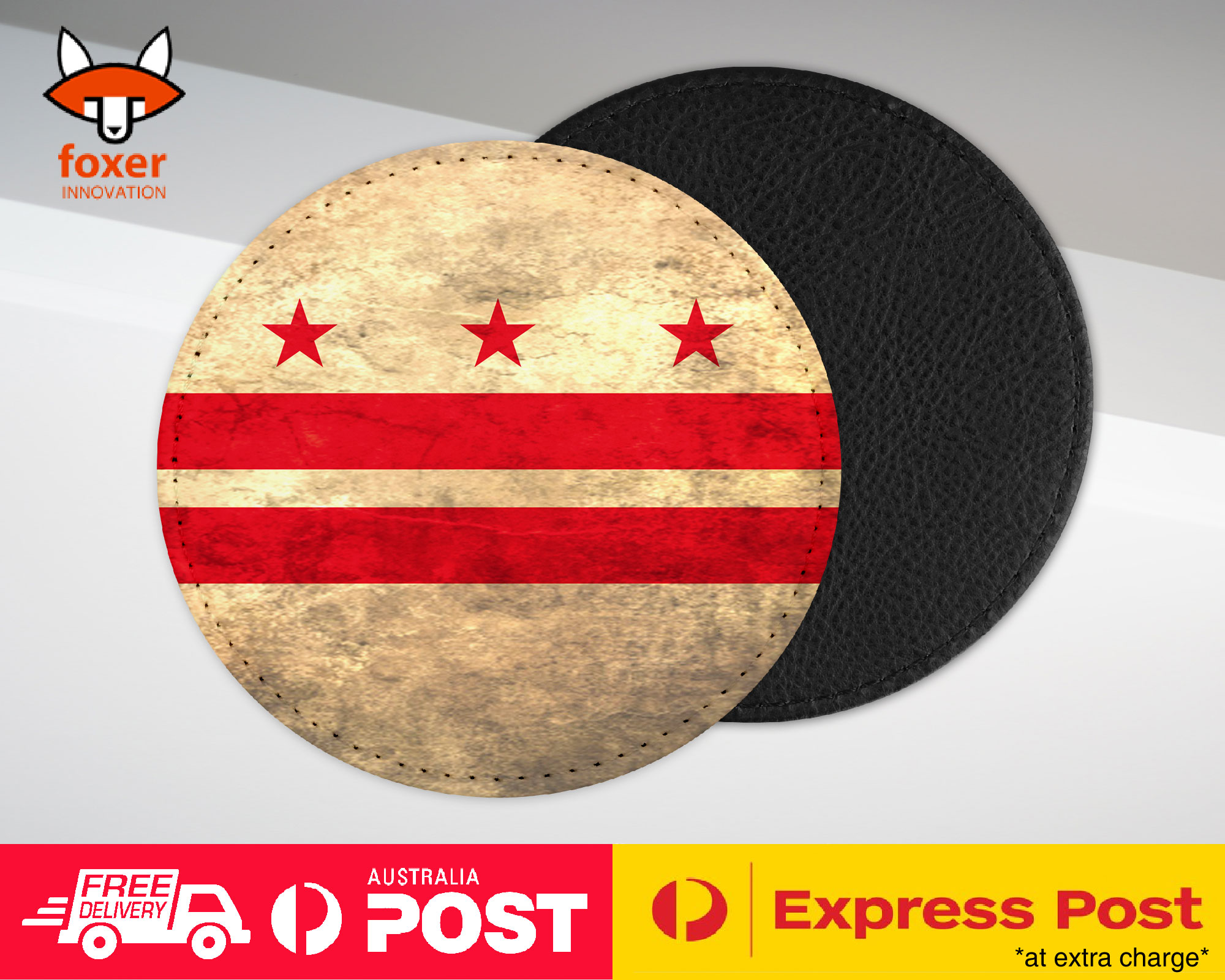 COASTER COFFEE DRINKING MAT|WASHINGTON DC US STATE FLAG