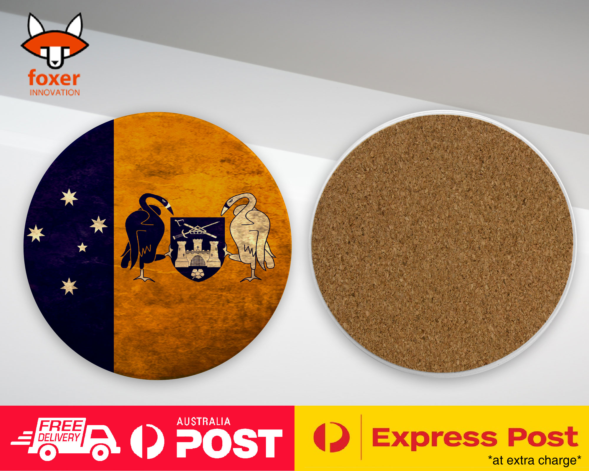 COASTER COFFEE DRINKING MAT|ACT AUSTRALIAN STATE FLAG