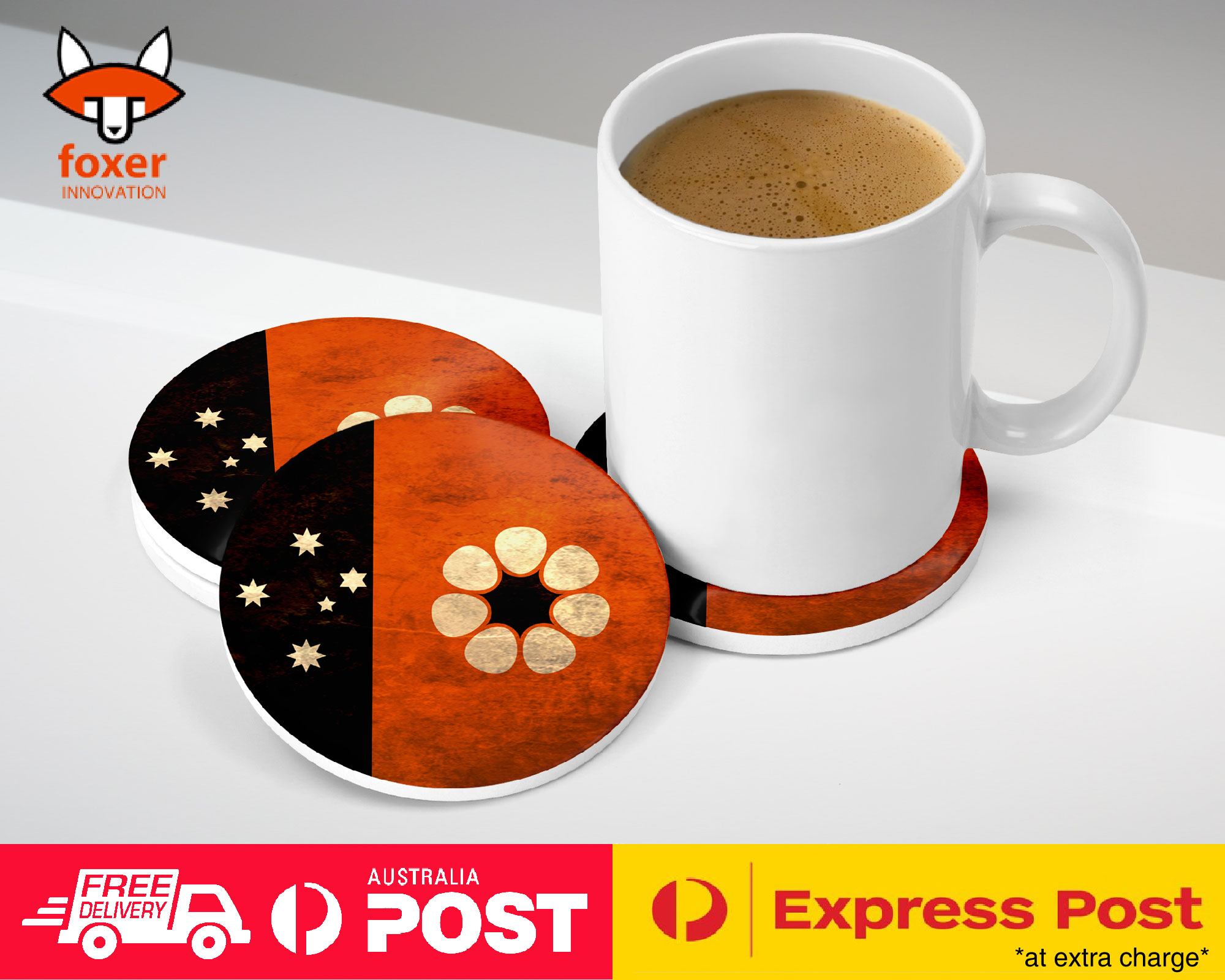 COASTER COFFEE DRINKING MAT|NORTHERN TERRITORY STATE FLAG