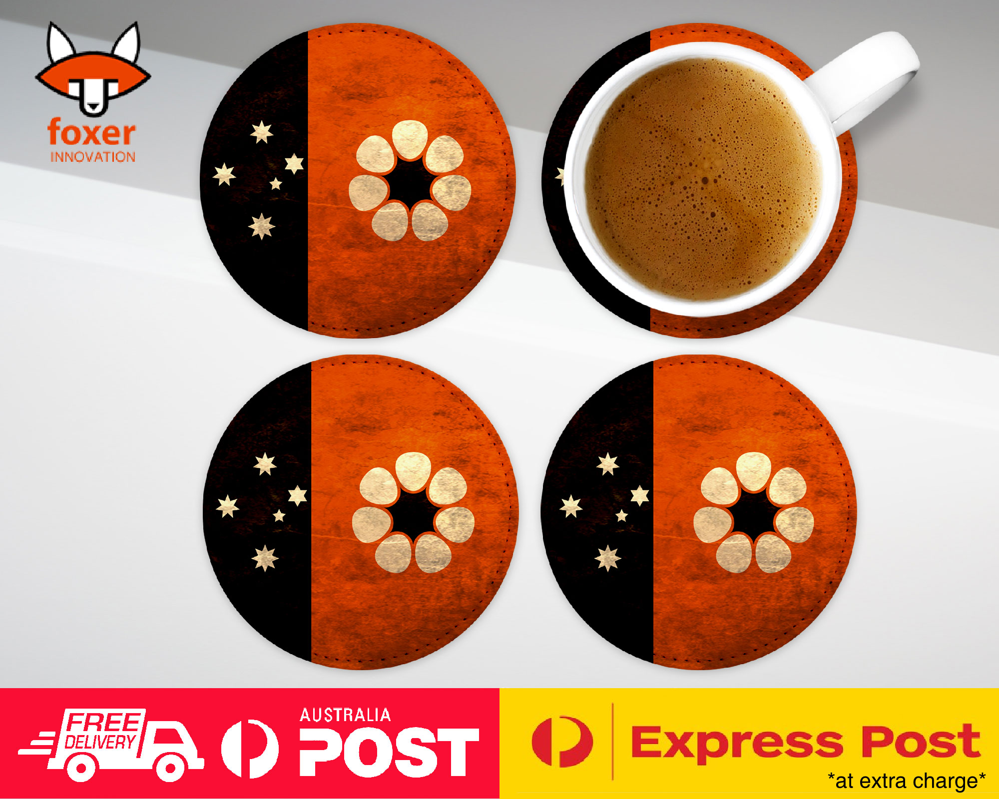 COASTER COFFEE DRINKING MAT|NORTHERN TERRITORY STATE FLAG