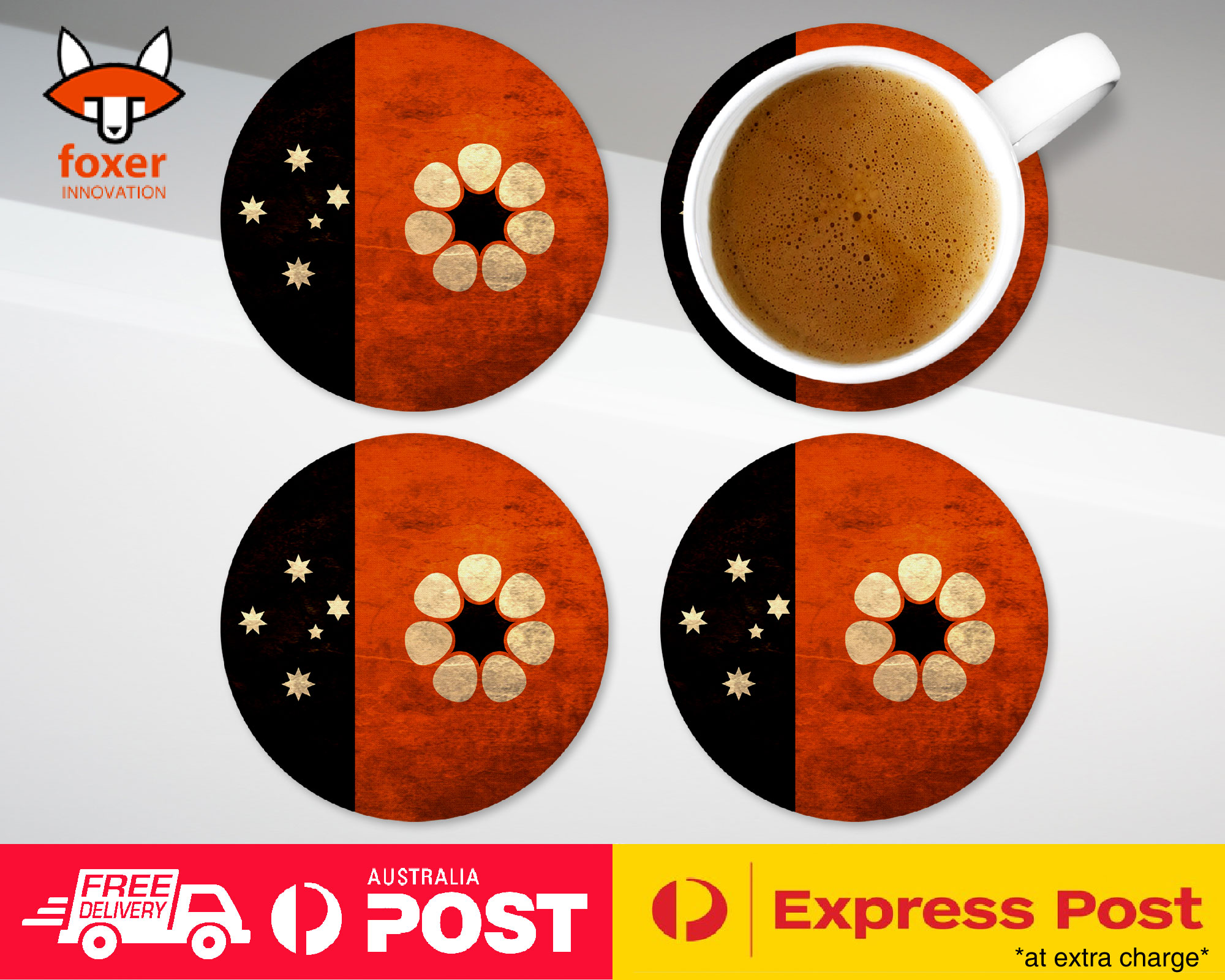 COASTER COFFEE DRINKING MAT|NORTHERN TERRITORY STATE FLAG