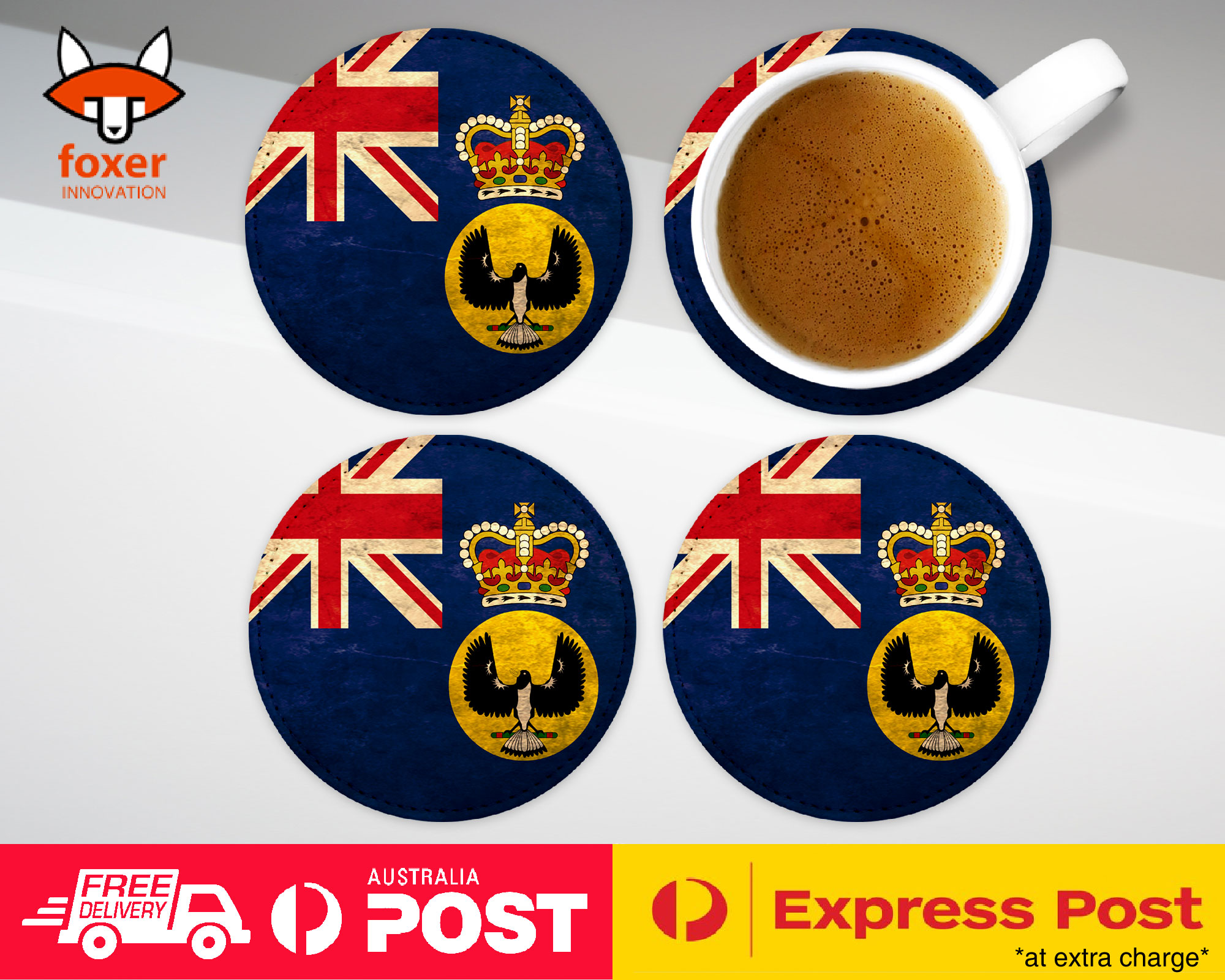 COASTER COFFEE DRINKING MAT|SOUTH AUSTRALIA STATE FLAG #2