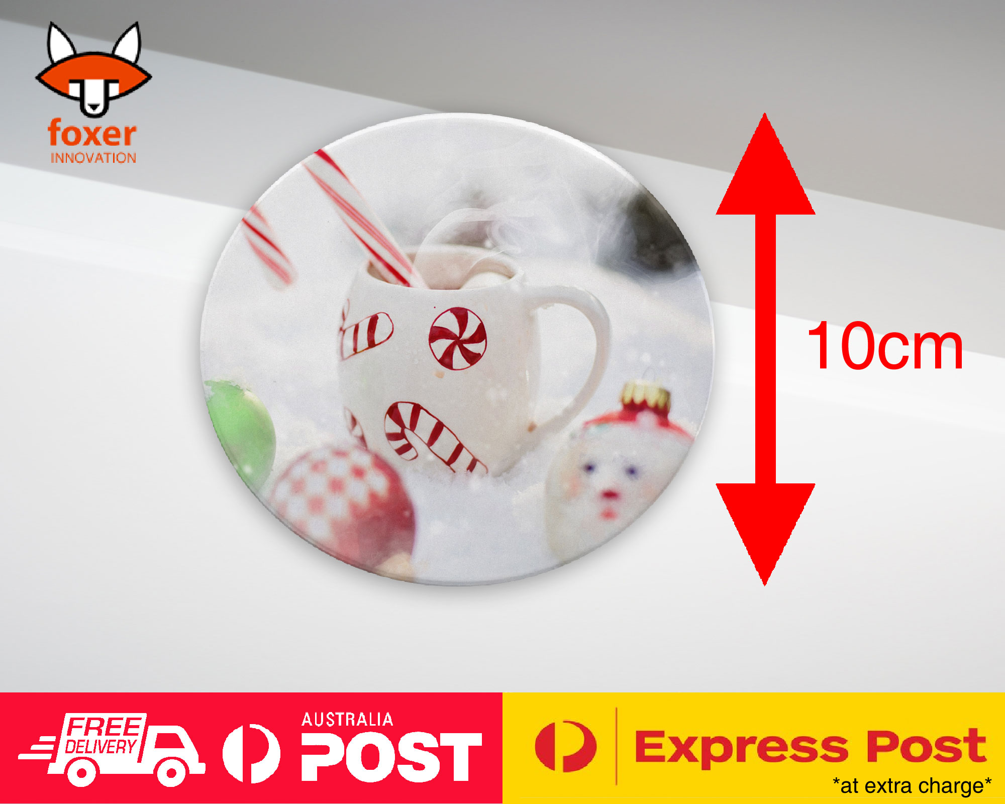 COASTER COFFEE DRINKING MAT|CUTE CHRISTMAS CANDY CANE STICK