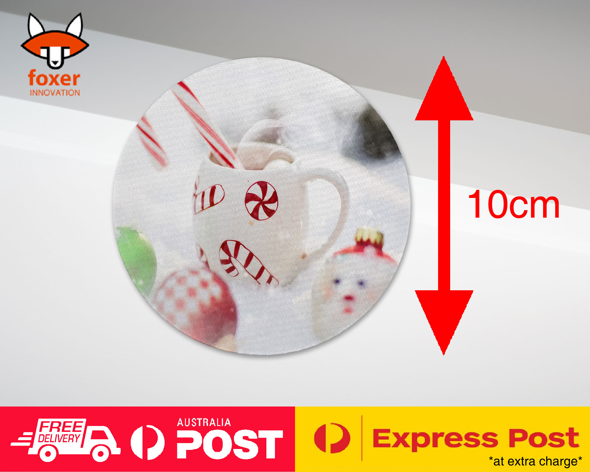 COASTER COFFEE DRINKING MAT|CUTE CHRISTMAS CANDY CANE STICK