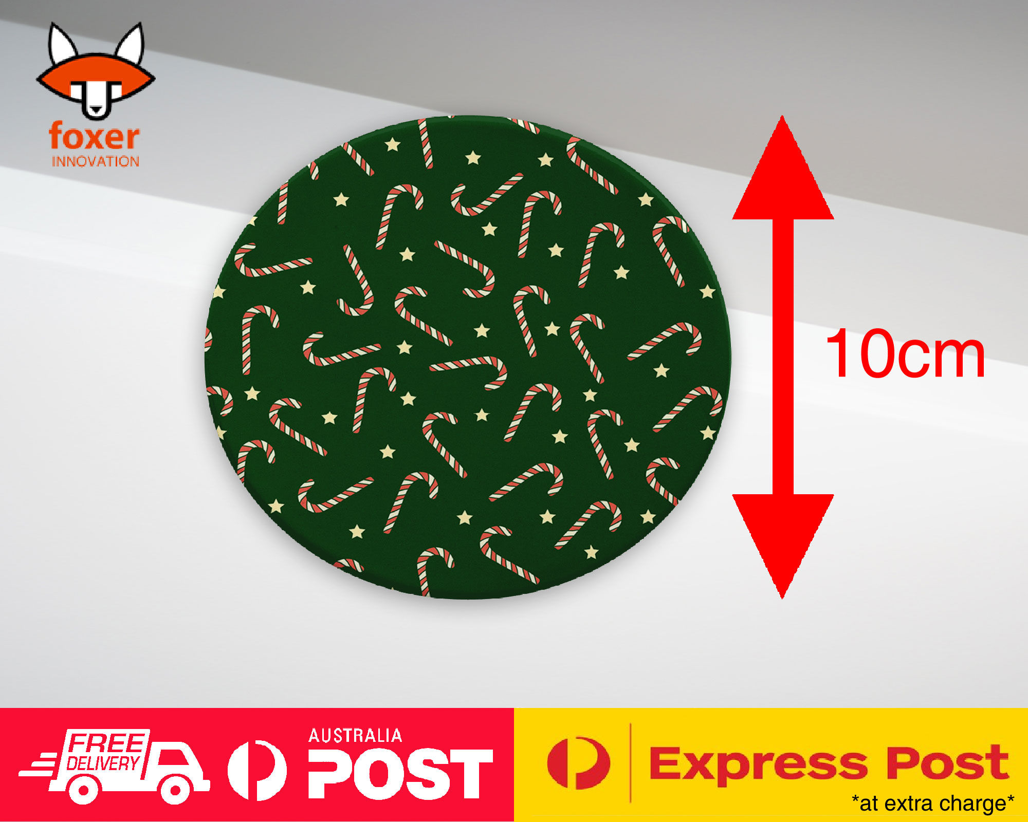 COASTER COFFEE DRINKING MAT|CHRISTMAS CANDY CANE PATTERN #1