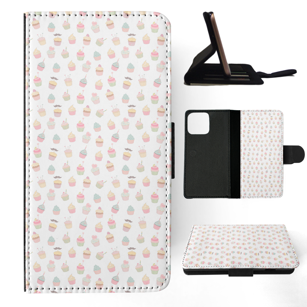 FLIP CASE FOR APPLE IPHONE|CUPCAKE PATTERN - Foto 6 di 193