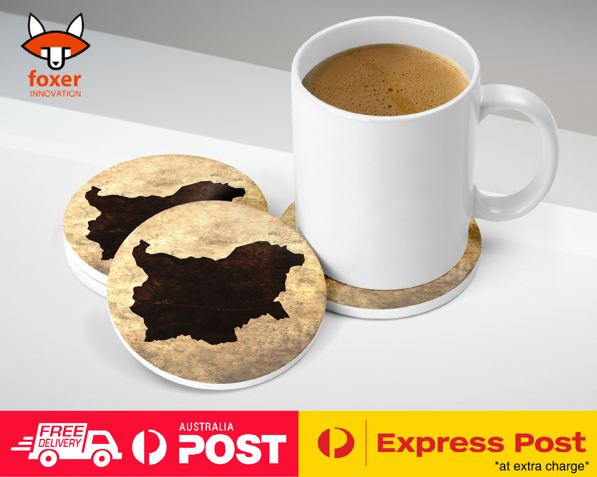 COASTER COFFEE DRINKING MAT|BULGARIA NATIONAL COUNTRY