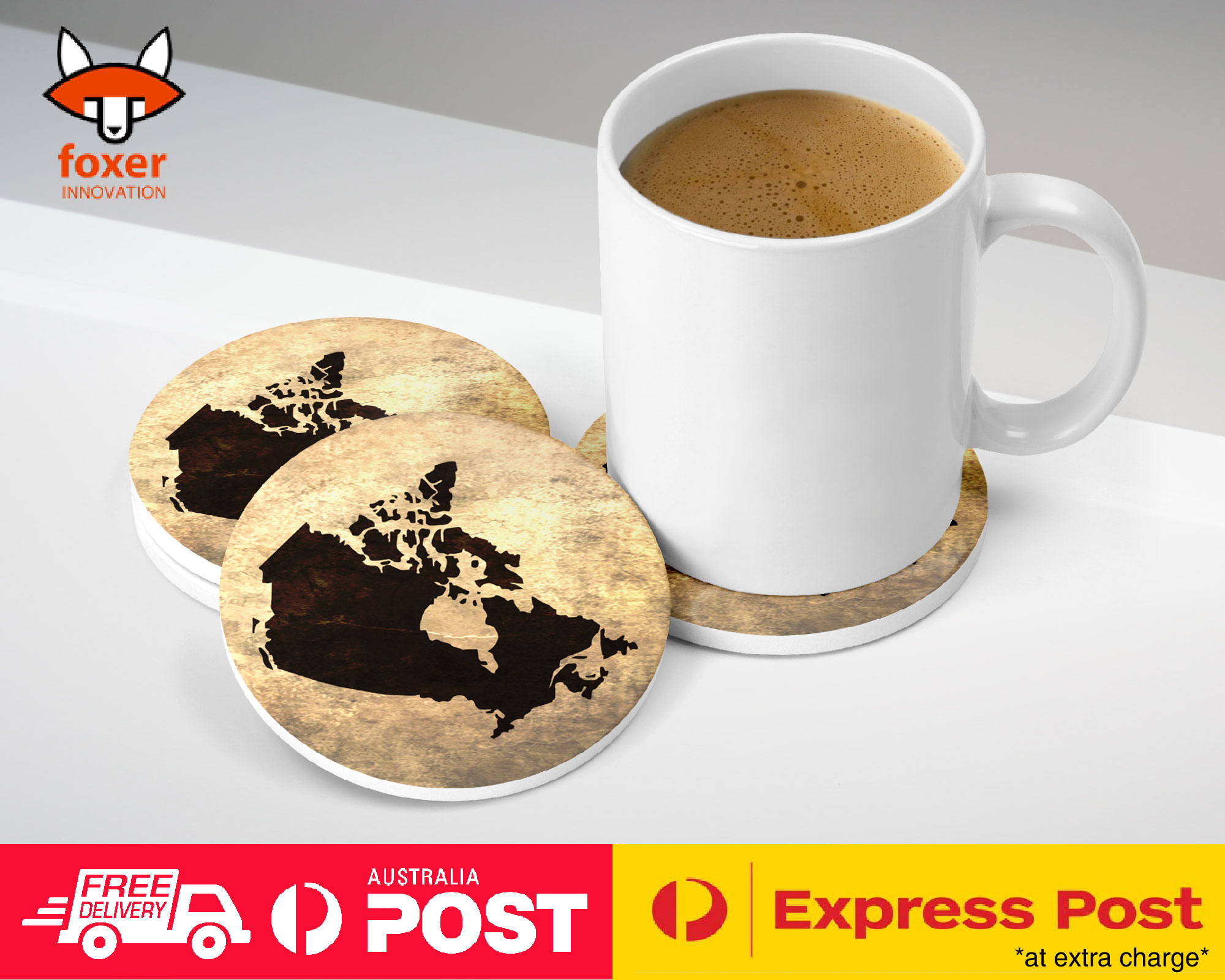 COASTER COFFEE DRINKING MAT|CANADA NATIONAL COUNTRY