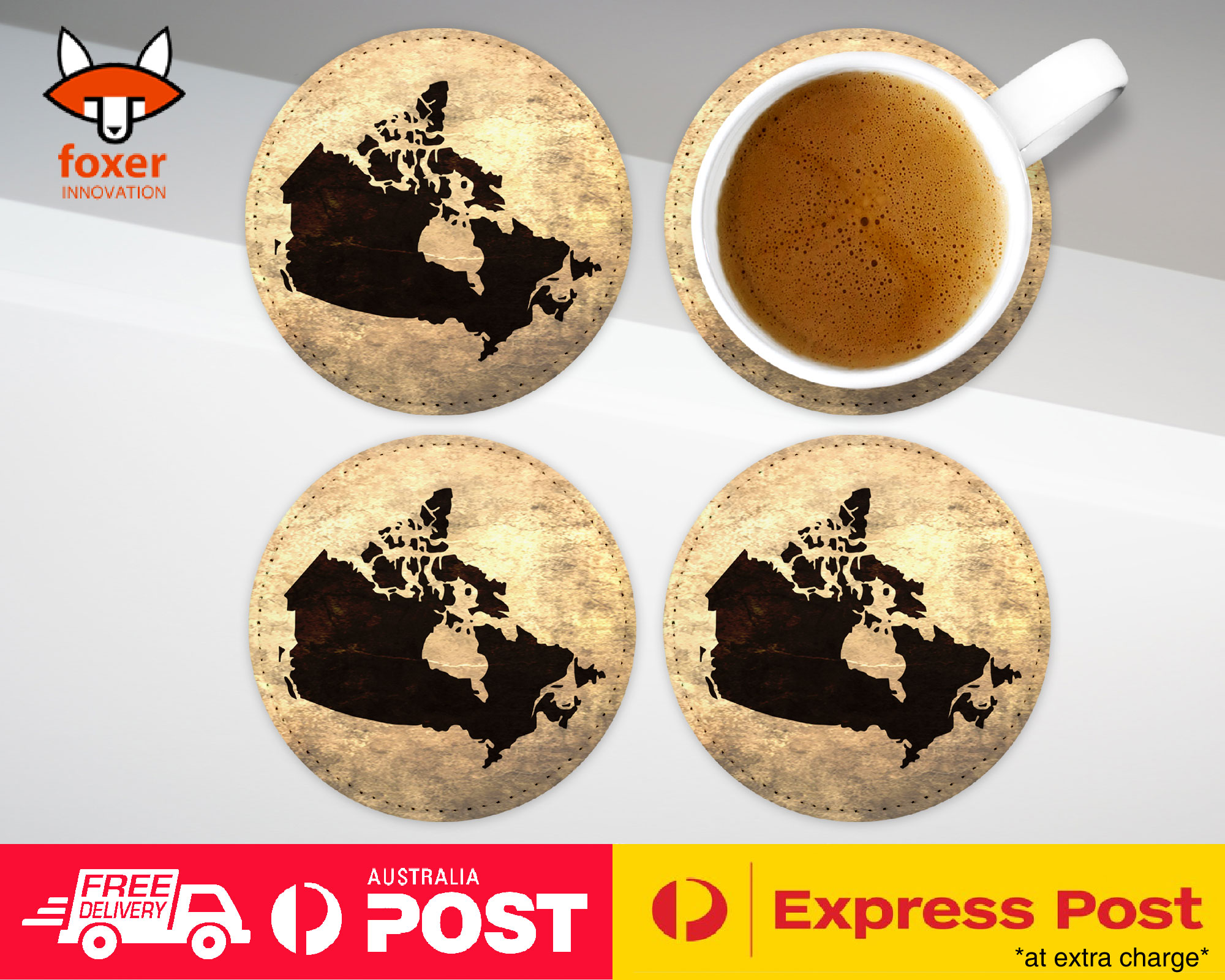 COASTER COFFEE DRINKING MAT|CANADA NATIONAL COUNTRY