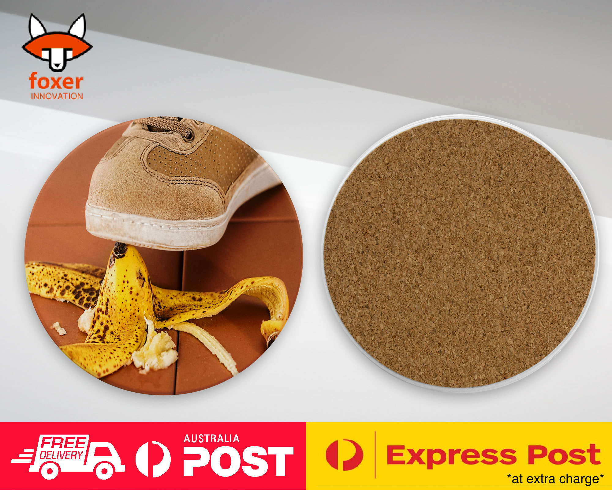 COASTER COFFEE DRINKING MAT|FUNNY BANANA SLIP