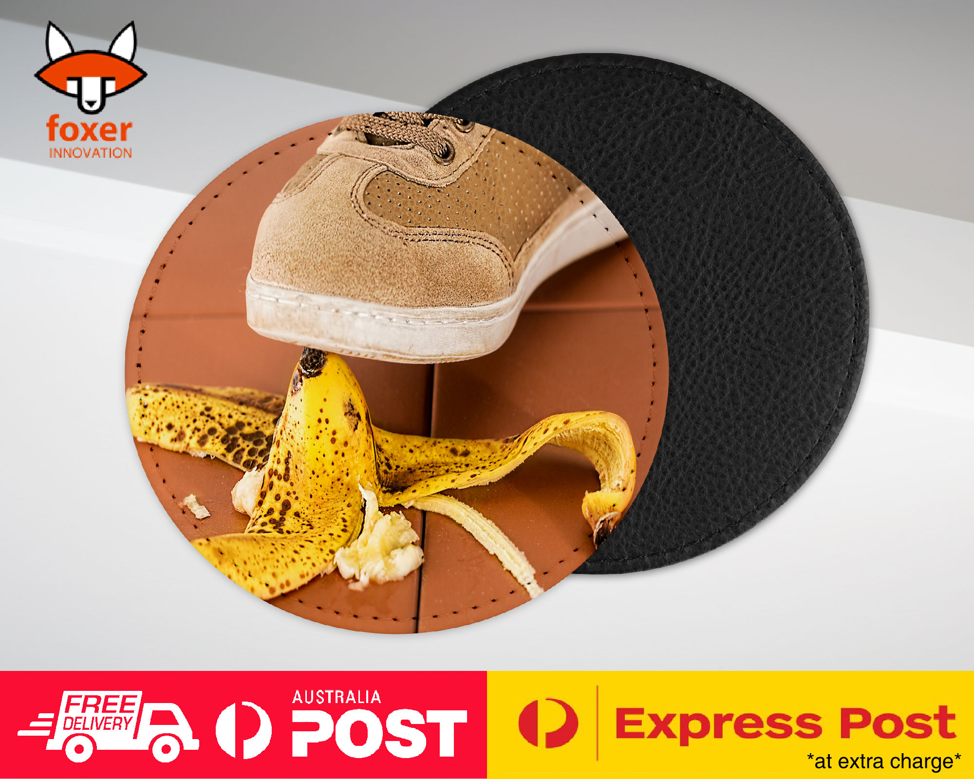 COASTER COFFEE DRINKING MAT|FUNNY BANANA SLIP