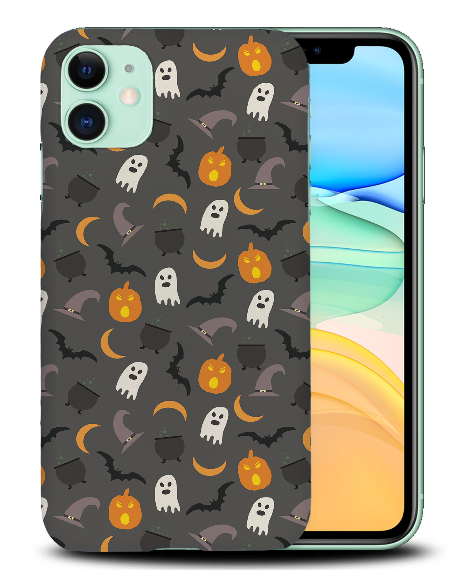 FUNDA FUNDA PARA APPLE IPHONE|HALLOWEEN PATRÓN FANTASMAS CALABAZA - Imagen 24 de 44