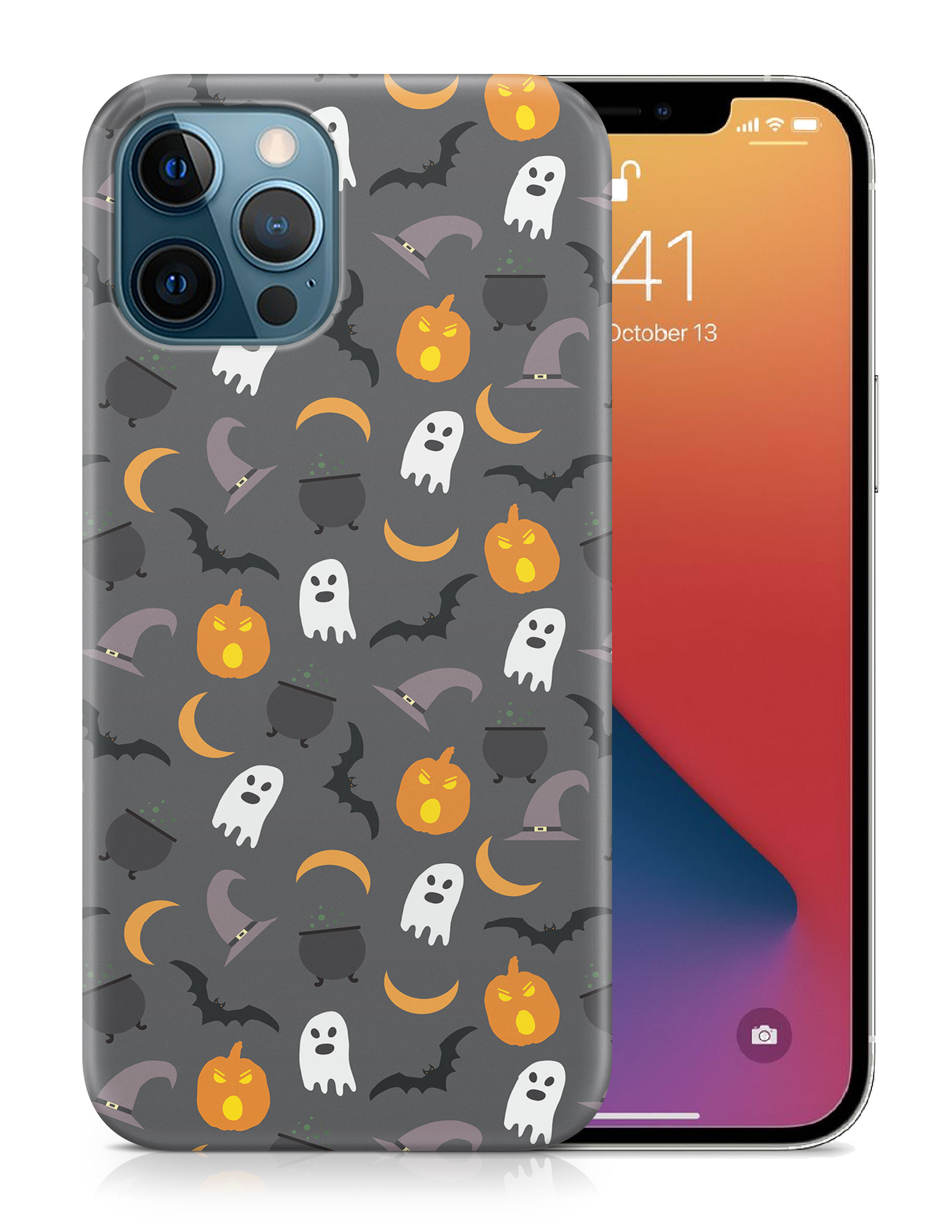 FUNDA FUNDA PARA APPLE IPHONE|HALLOWEEN PATRÓN FANTASMAS CALABAZA - Imagen 19 de 44