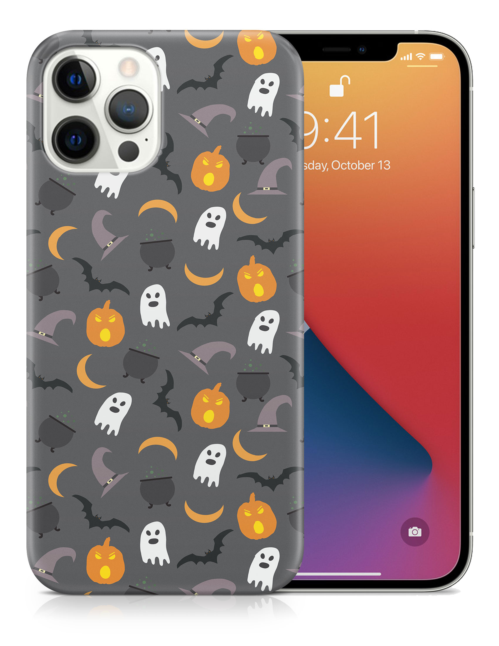 FUNDA FUNDA PARA APPLE IPHONE|HALLOWEEN PATRÓN FANTASMAS CALABAZA - Imagen 18 de 44