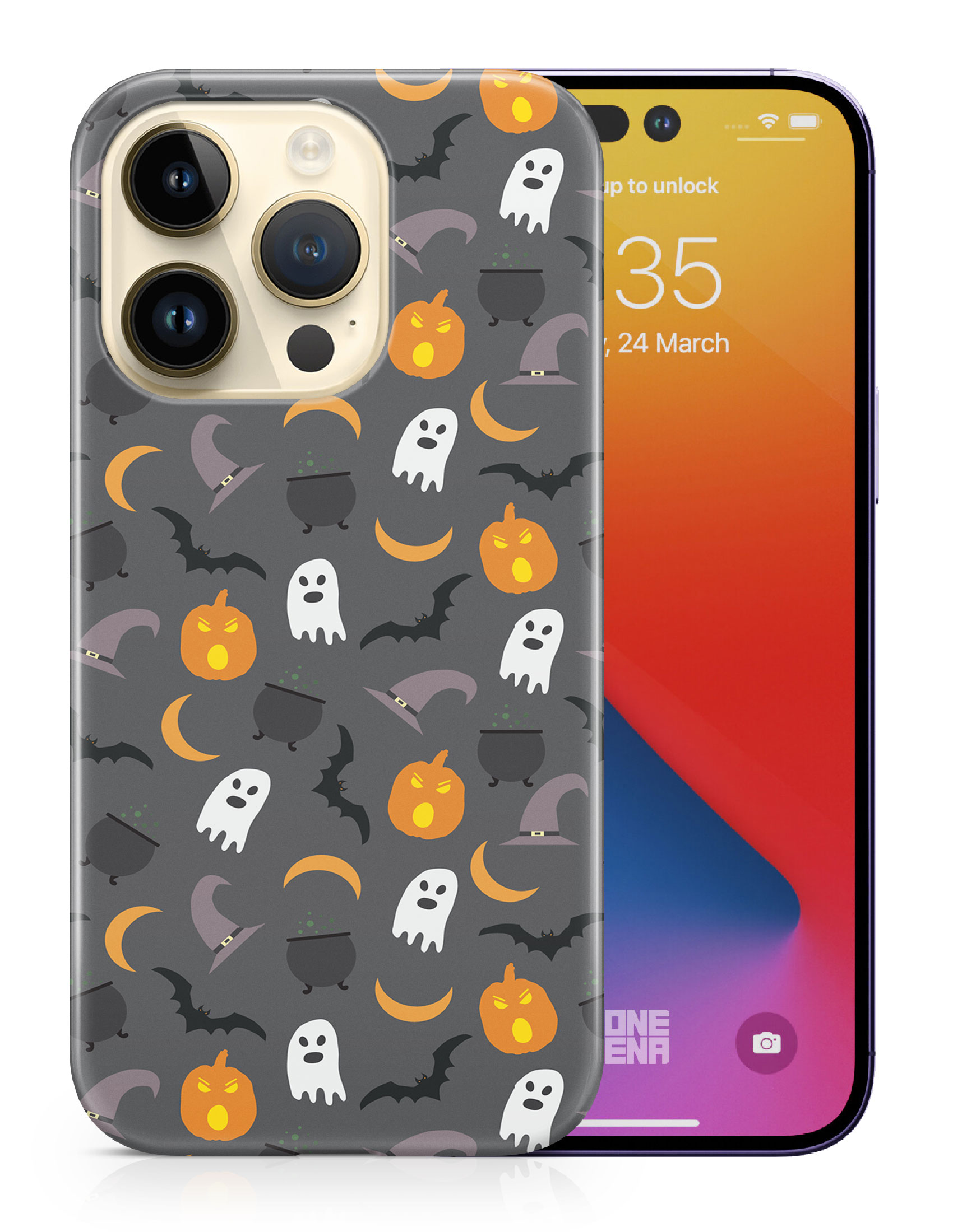 FUNDA FUNDA PARA APPLE IPHONE|HALLOWEEN PATRÓN FANTASMAS CALABAZA - Imagen 10 de 44