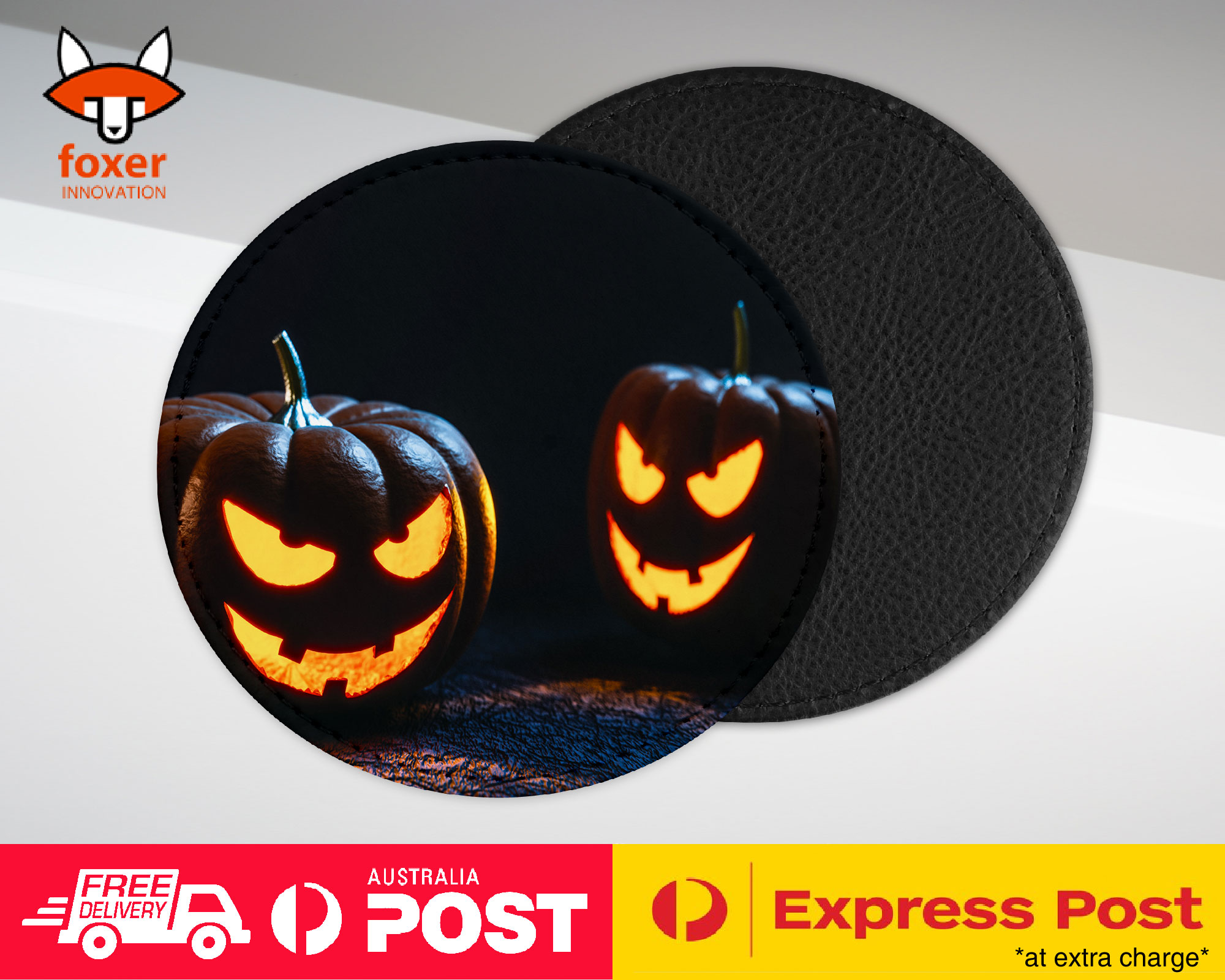 COASTER COFFEE DRINKING MAT|HALLOWEEN PUMPKIN FACE
