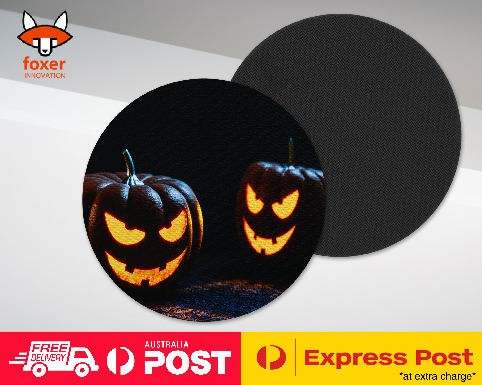 COASTER COFFEE DRINKING MAT|HALLOWEEN PUMPKIN FACE