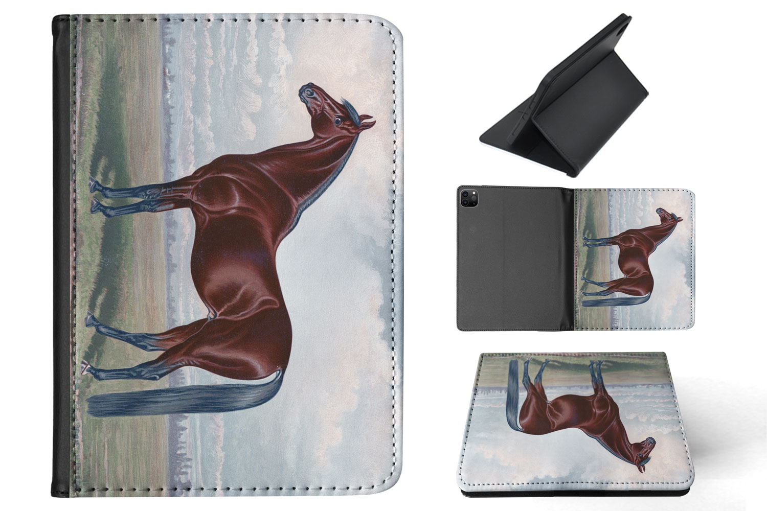 CASE COVER FOR APPLE IPAD|FUN CLASSIC BROWN HORSE - Picture 36 of 55