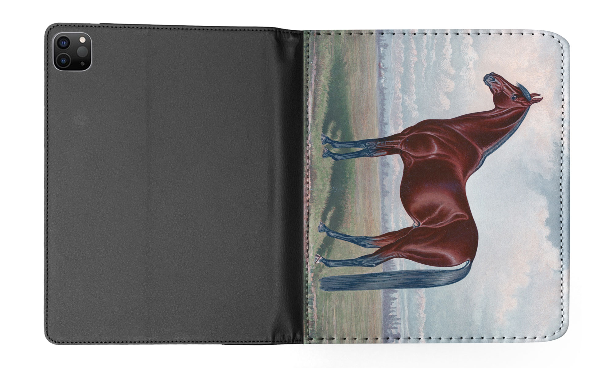 CASE COVER FOR APPLE IPAD|FUN CLASSIC BROWN HORSE - Picture 39 of 55