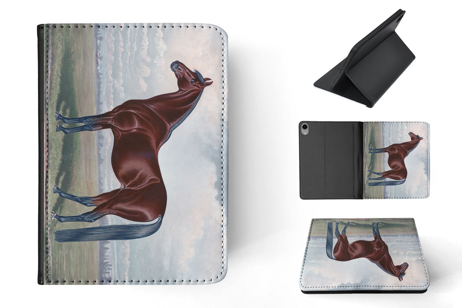 CASE COVER FOR APPLE IPAD|FUN CLASSIC BROWN HORSE - Picture 6 of 55