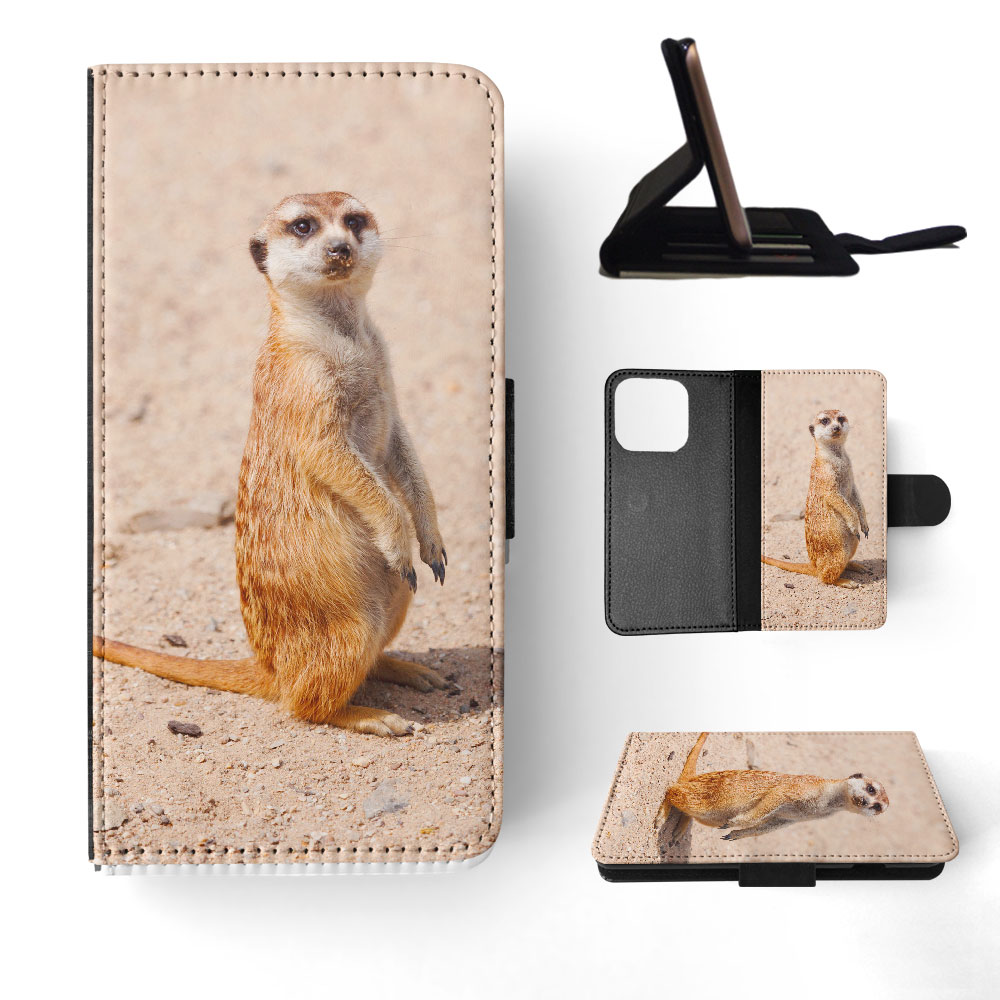 FLIP CASE FOR APPLE IPHONE|CUTE ANIMAL MEERKAT #1 - Picture 31 of 193