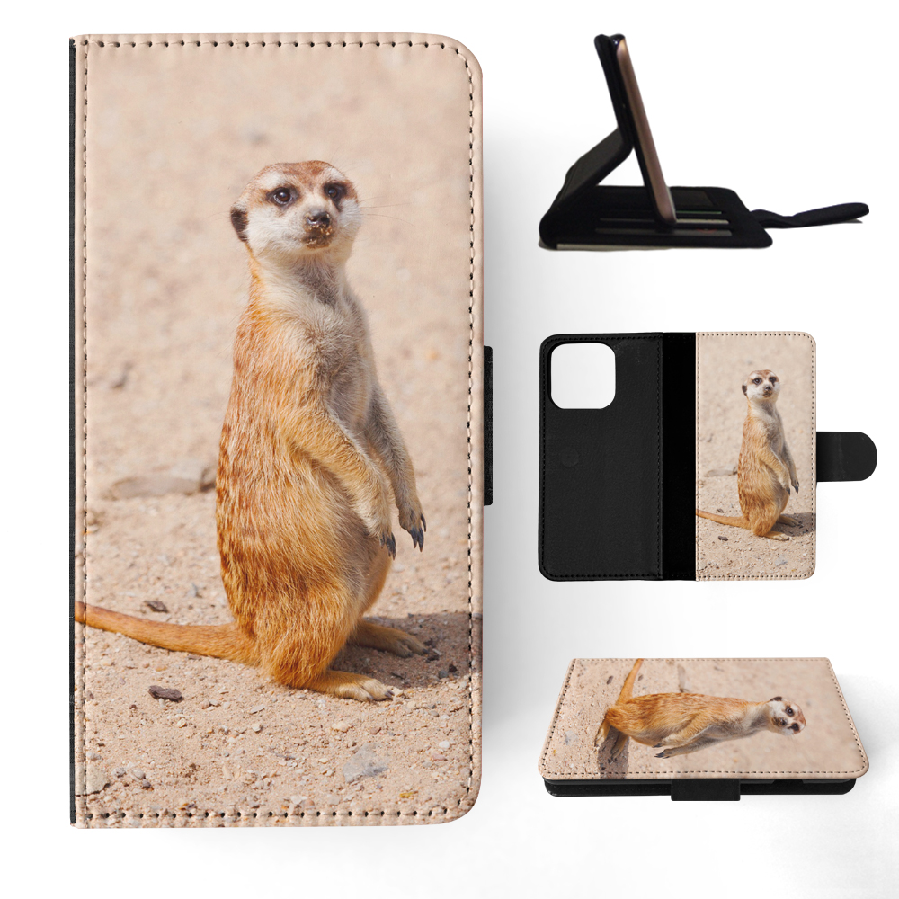 FLIP CASE FOR APPLE IPHONE|CUTE ANIMAL MEERKAT #1 - Picture 11 of 193