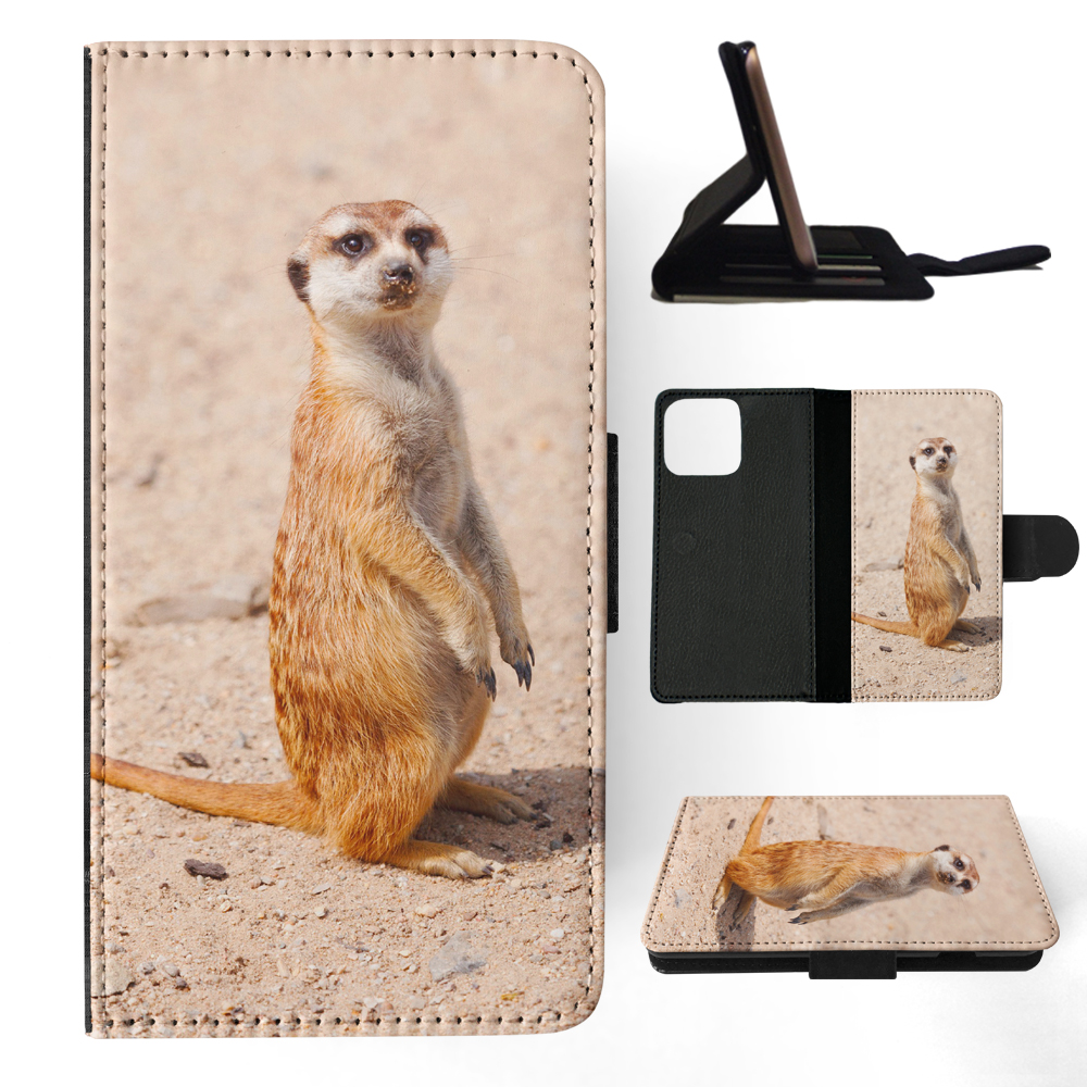 FLIP CASE FOR APPLE IPHONE|CUTE ANIMAL MEERKAT #1 - Picture 6 of 193
