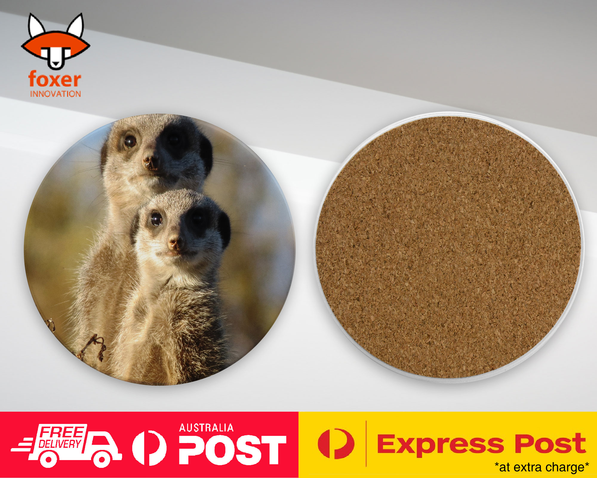 COASTER COFFEE DRINKING MAT|CUTE ANIMAL MEERKAT #2